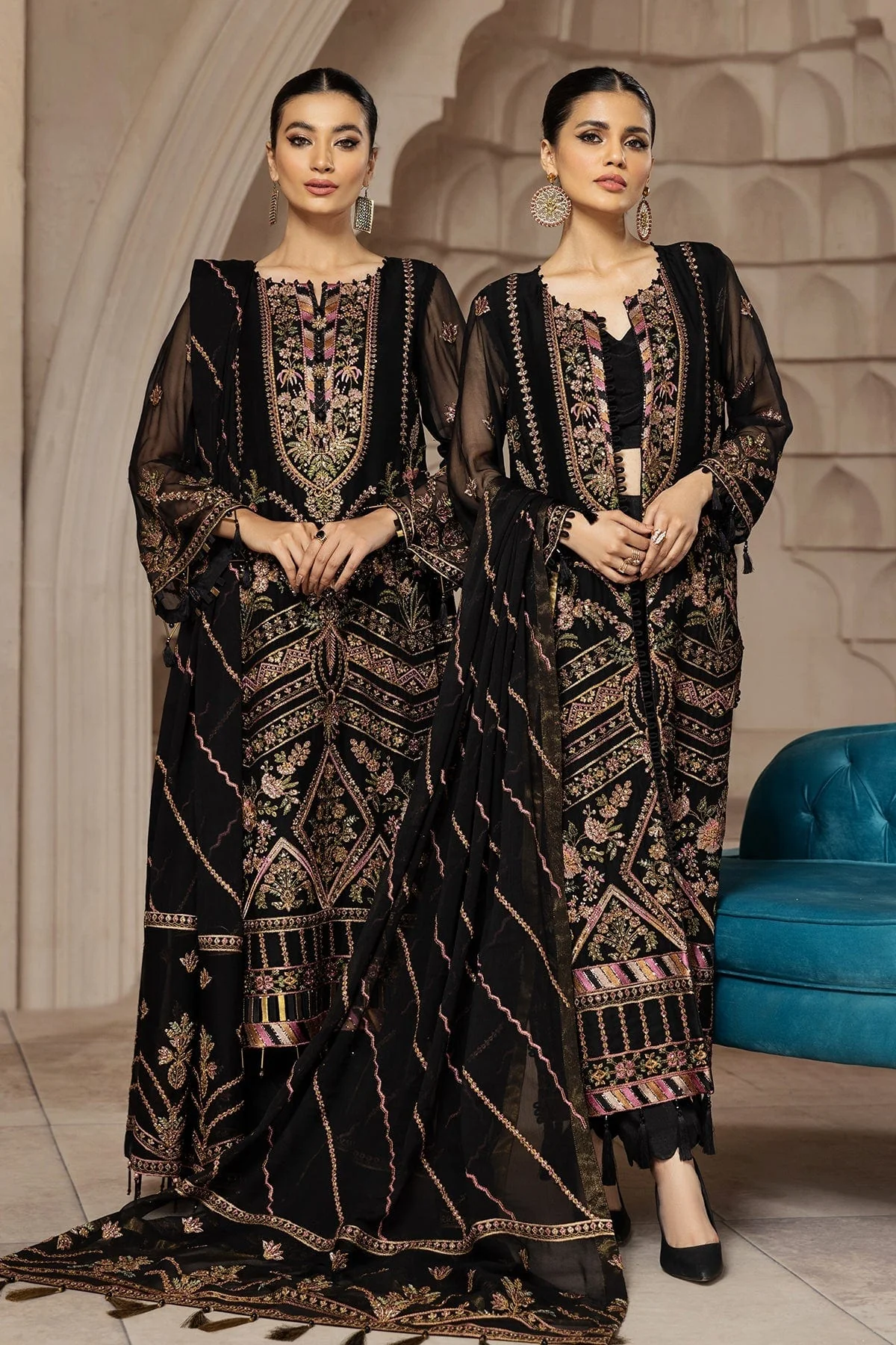 Alizeh Muhtesem Embroidered Festive Chiffon Collection 2022 – Muberra - Image 3