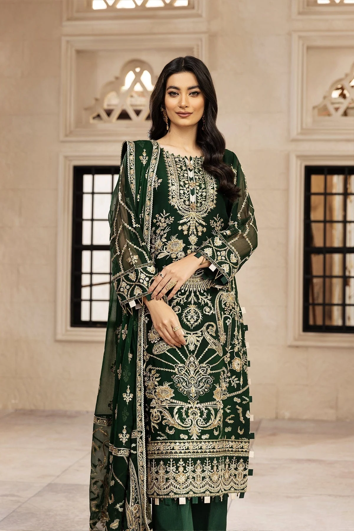 Alizeh Muhtesem Embroidered Festive Chiffon Collection 2022 – Rusen - Image 6