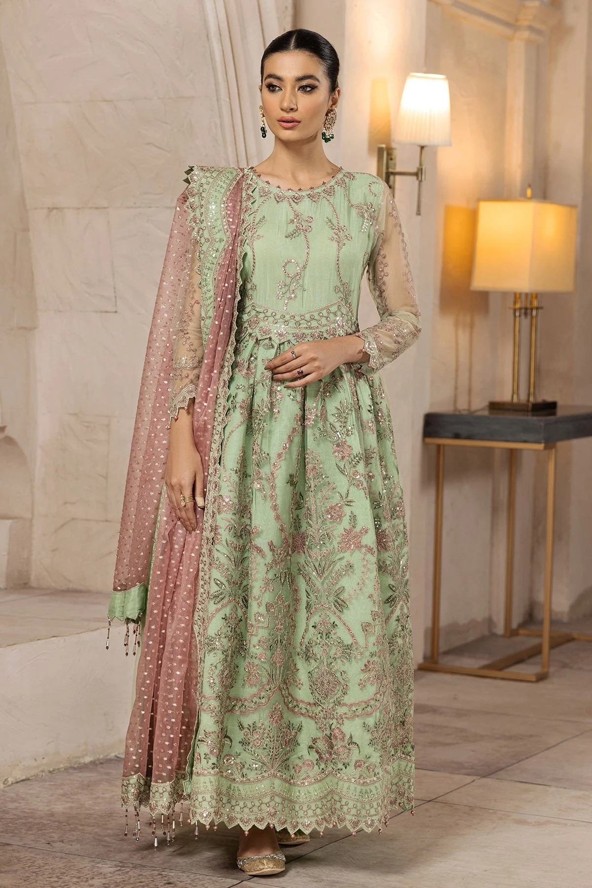 Alizeh Muhtesem Embroidered Festive Chiffon Collection 2022 – Serin - Image 6