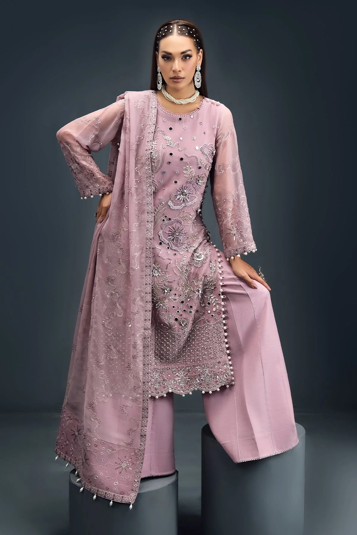 Alizeh Reena Luxury Chiffon Formals – Eris-Reena-V01D06 - Image 5