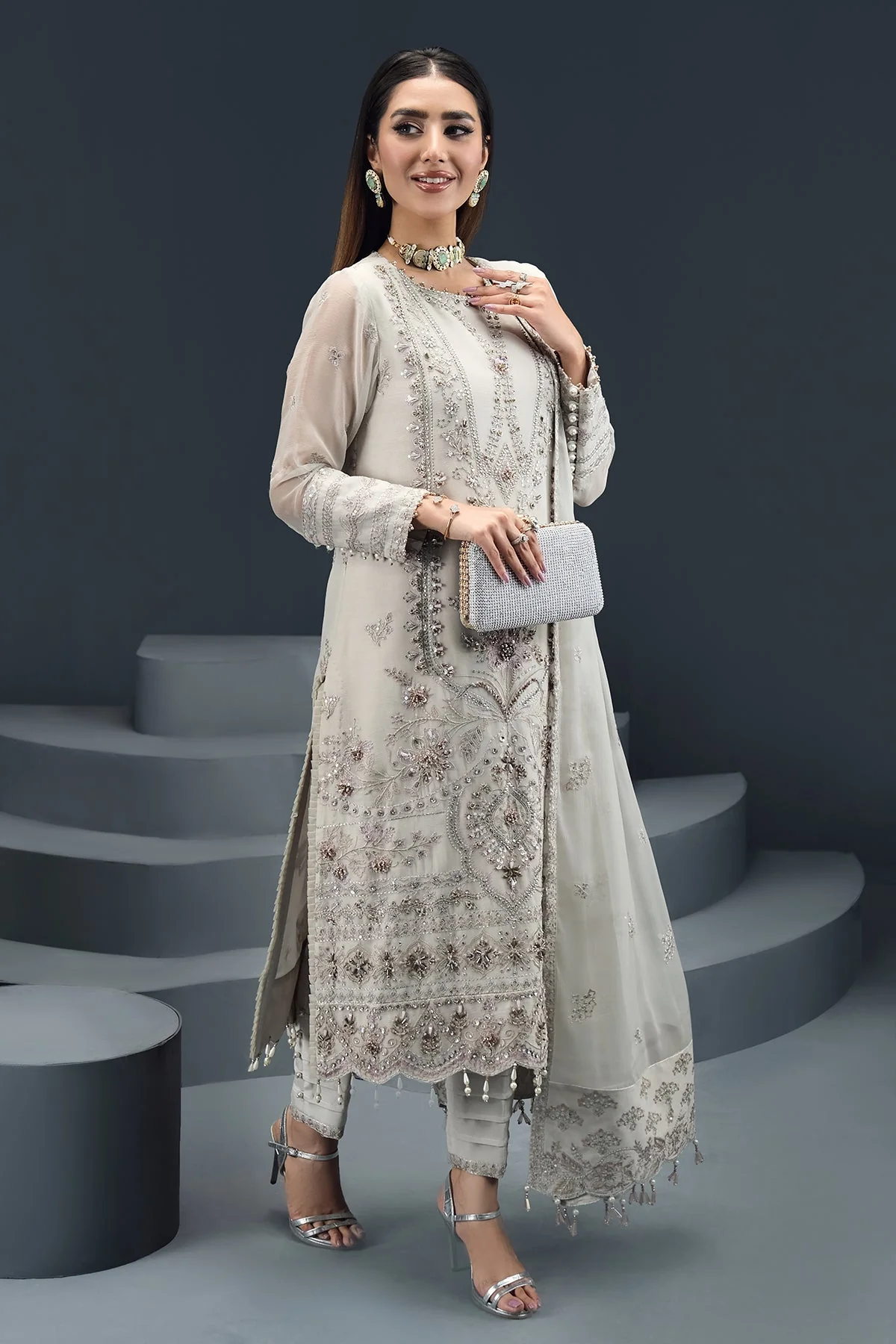 Alizeh Reena Luxury Chiffon Formals – Roha-Reena-V01D08 - Image 2
