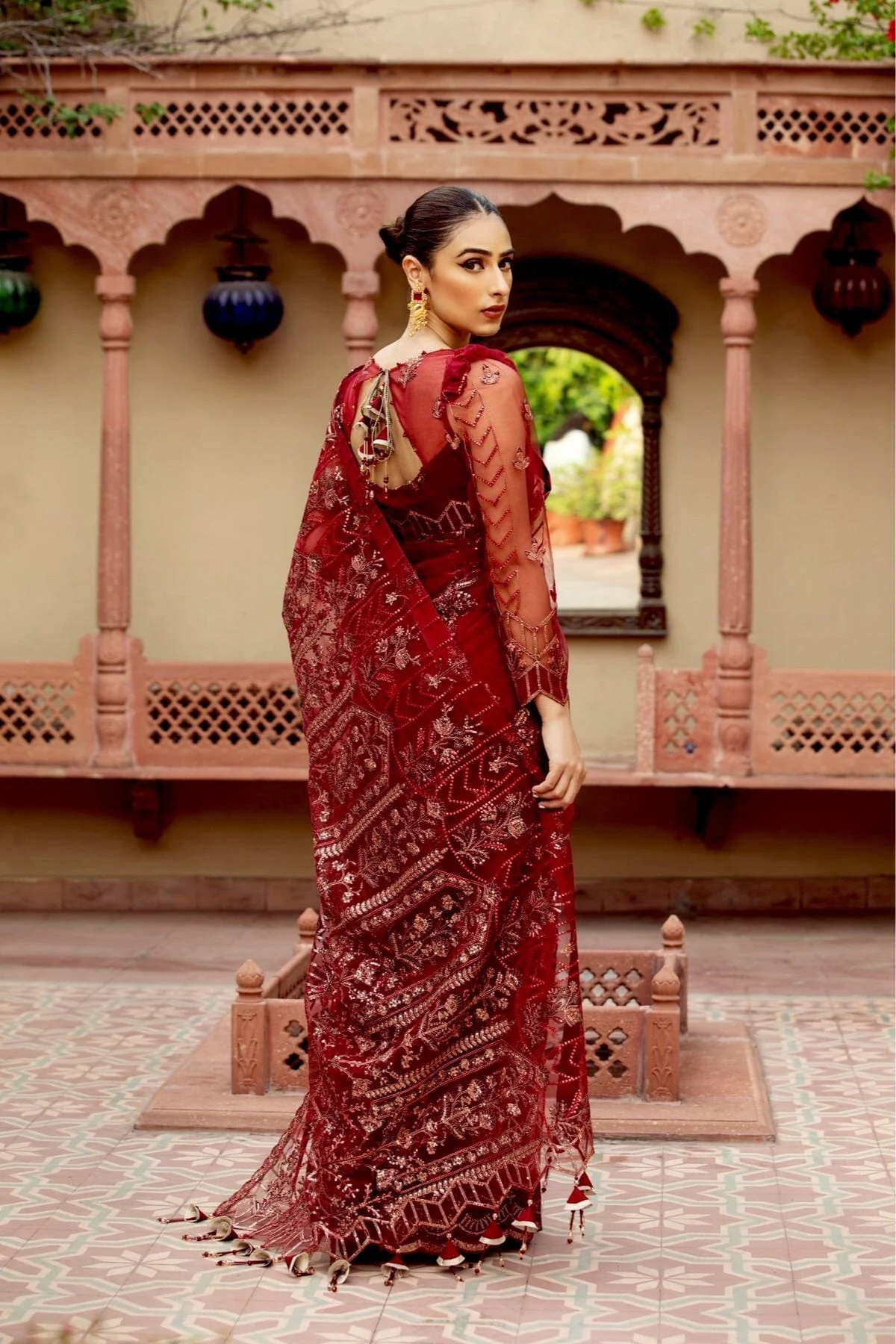 Alizeh Shahtaj Festive Embroidered Chiffon Collection '21 – Rungrez - Image 8