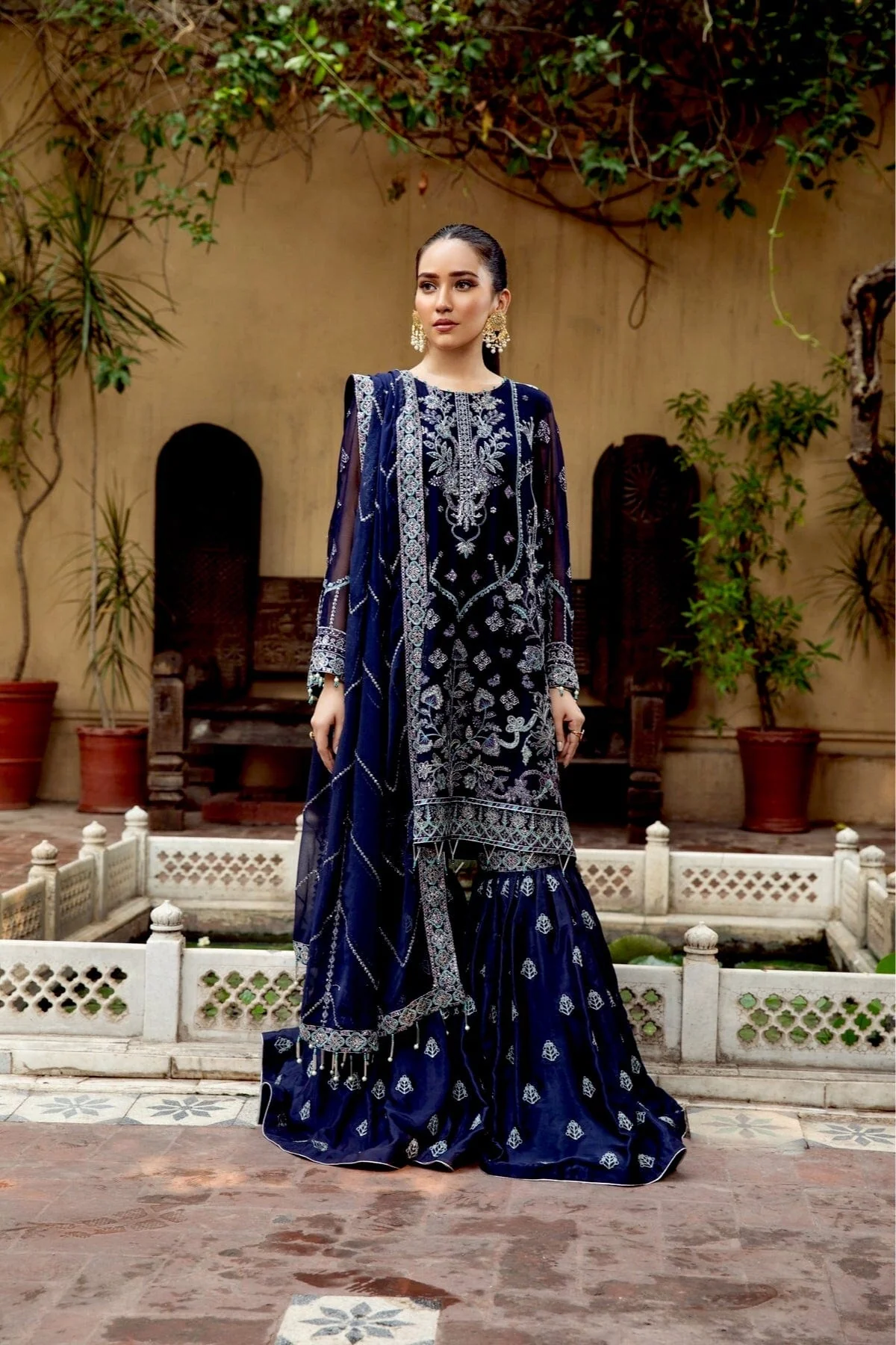 Alizeh Shahtaj Festive Embroidered Chiffon Collection '21 – Shaahana - Image 5