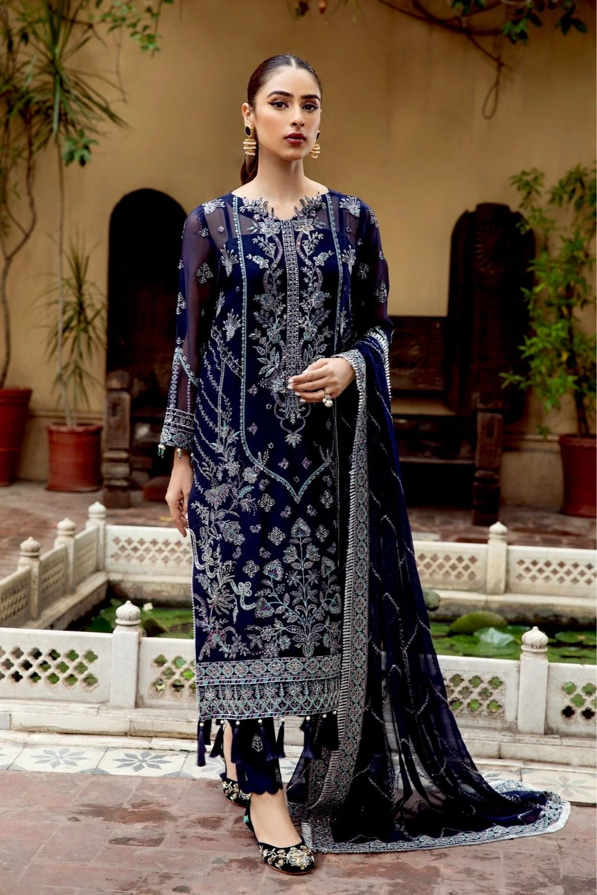 Alizeh Shahtaj Festive Embroidered Chiffon Collection '21 – Shaahana - Image 6