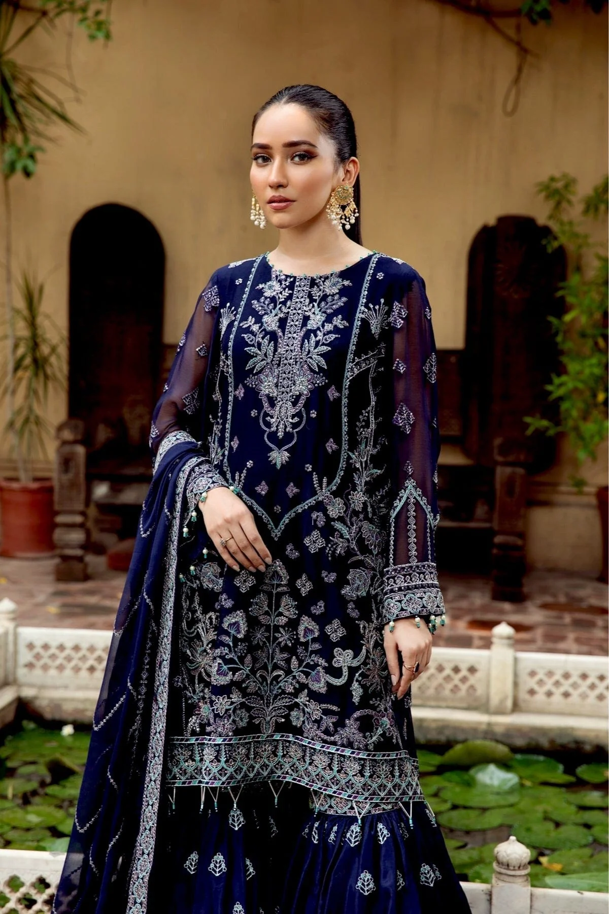 Alizeh Shahtaj Festive Embroidered Chiffon Collection '21 – Shaahana - Image 7