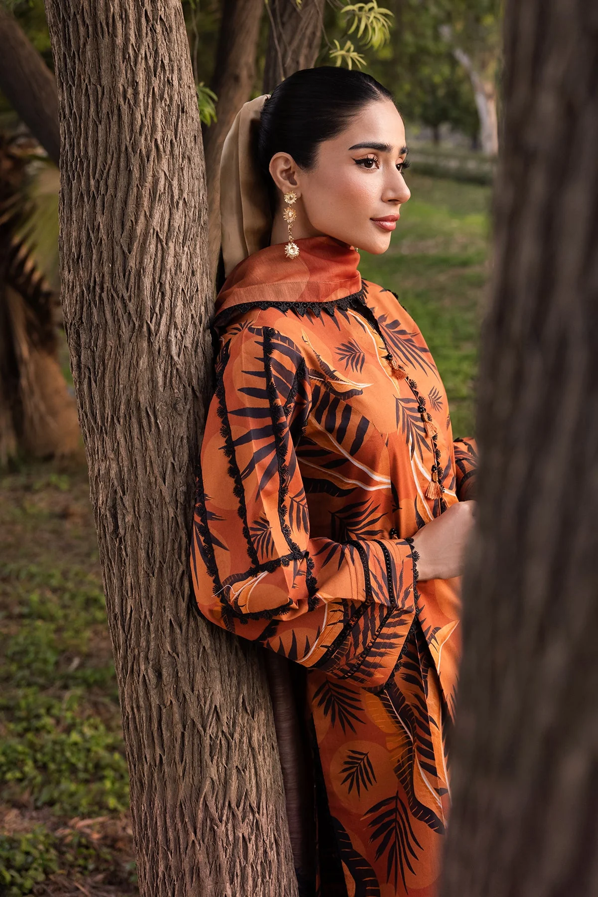 Alizeh Sheen Lawn Prints – AF-PL-6013-Marigold - Image 3