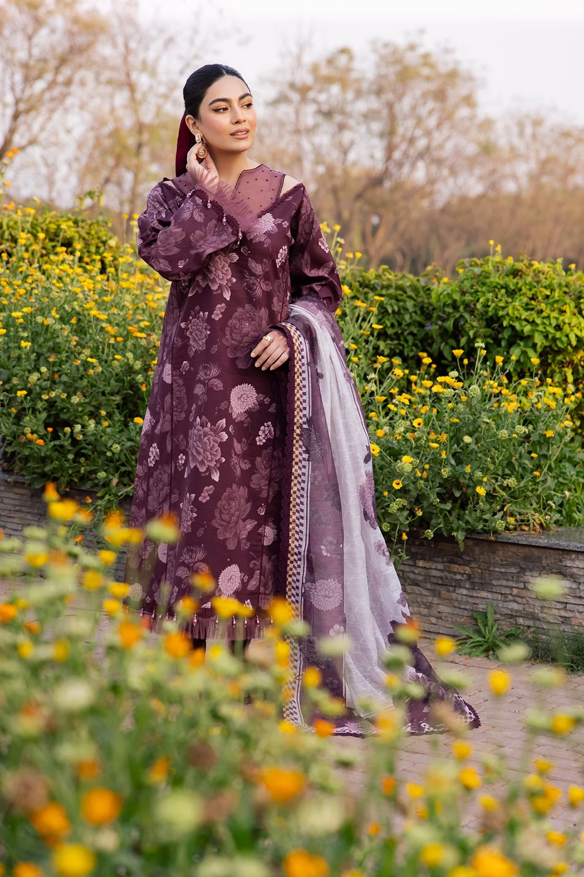 Alizeh Sheen Lawn Prints – AF-PL-6020-Aster - Image 3