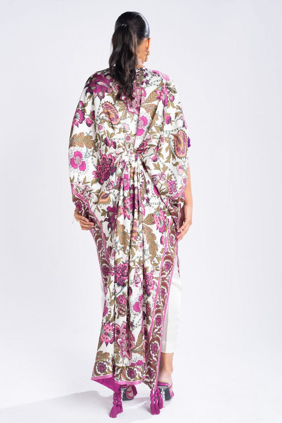 Alkaram Chamois Silk Suit With Printed Tissue Silk Dupatta – SK-03-24-Cream - Image 5