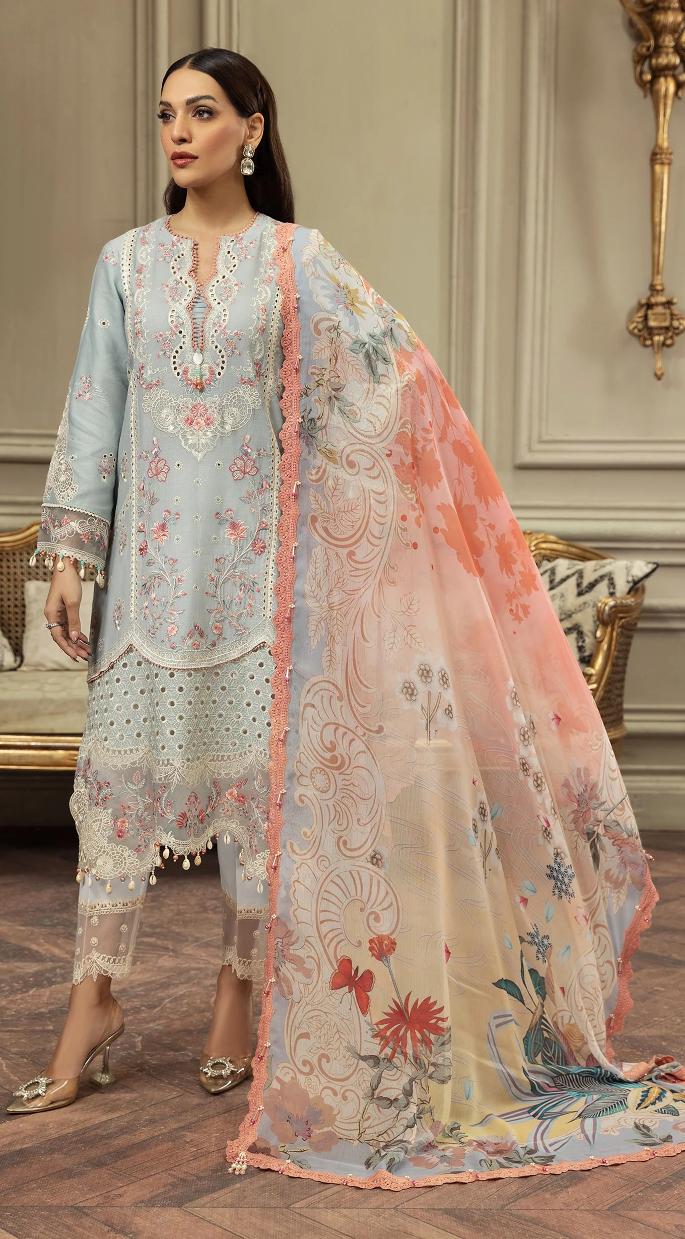 Anaya by Kiran Chaudhry Luxury Lawn Eid Collection – ZUNAIRA - Image 3