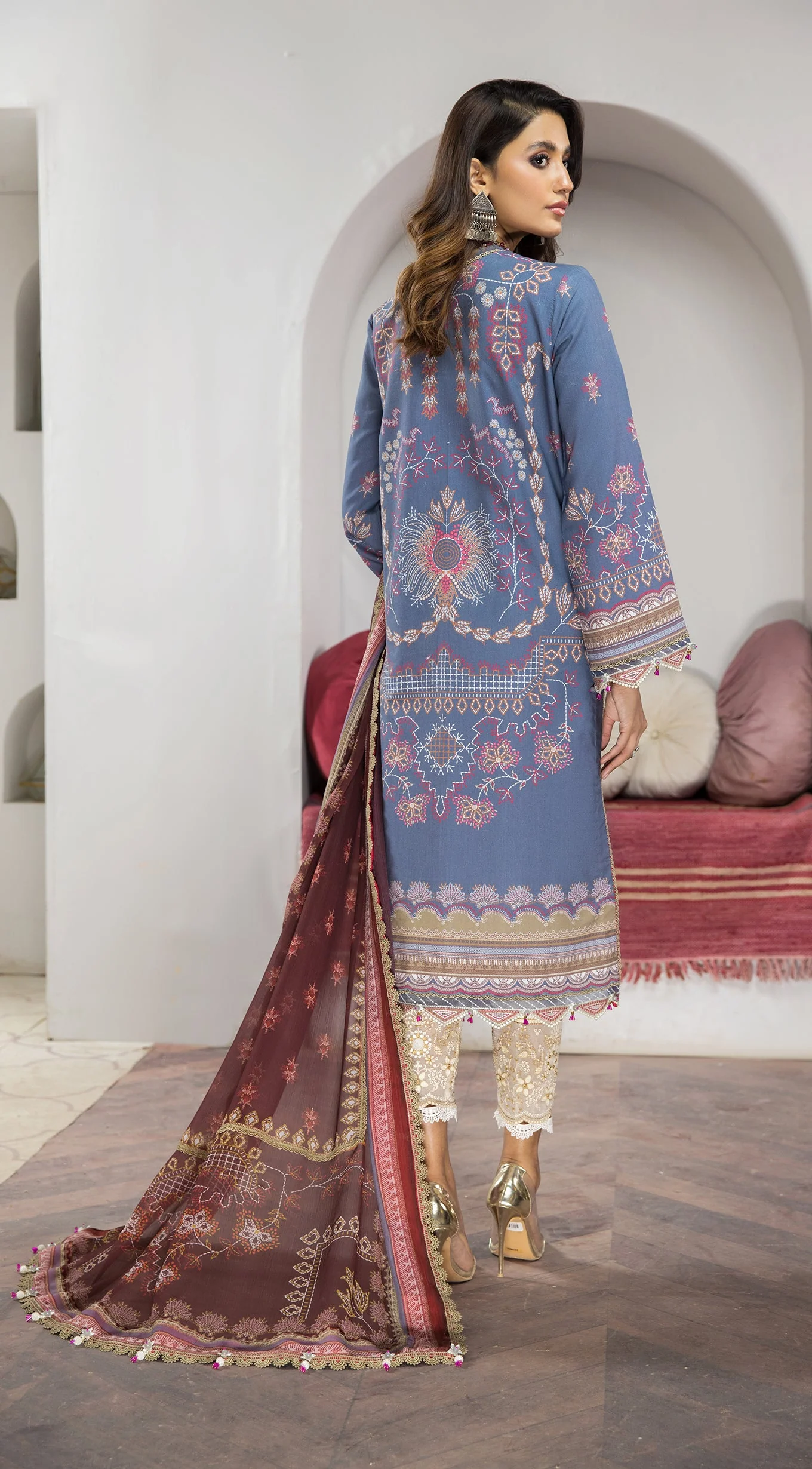 Anaya by Kiran Chaudhry · Nazafreen Embroidered Cambric Collection – MANIZEH - Image 2