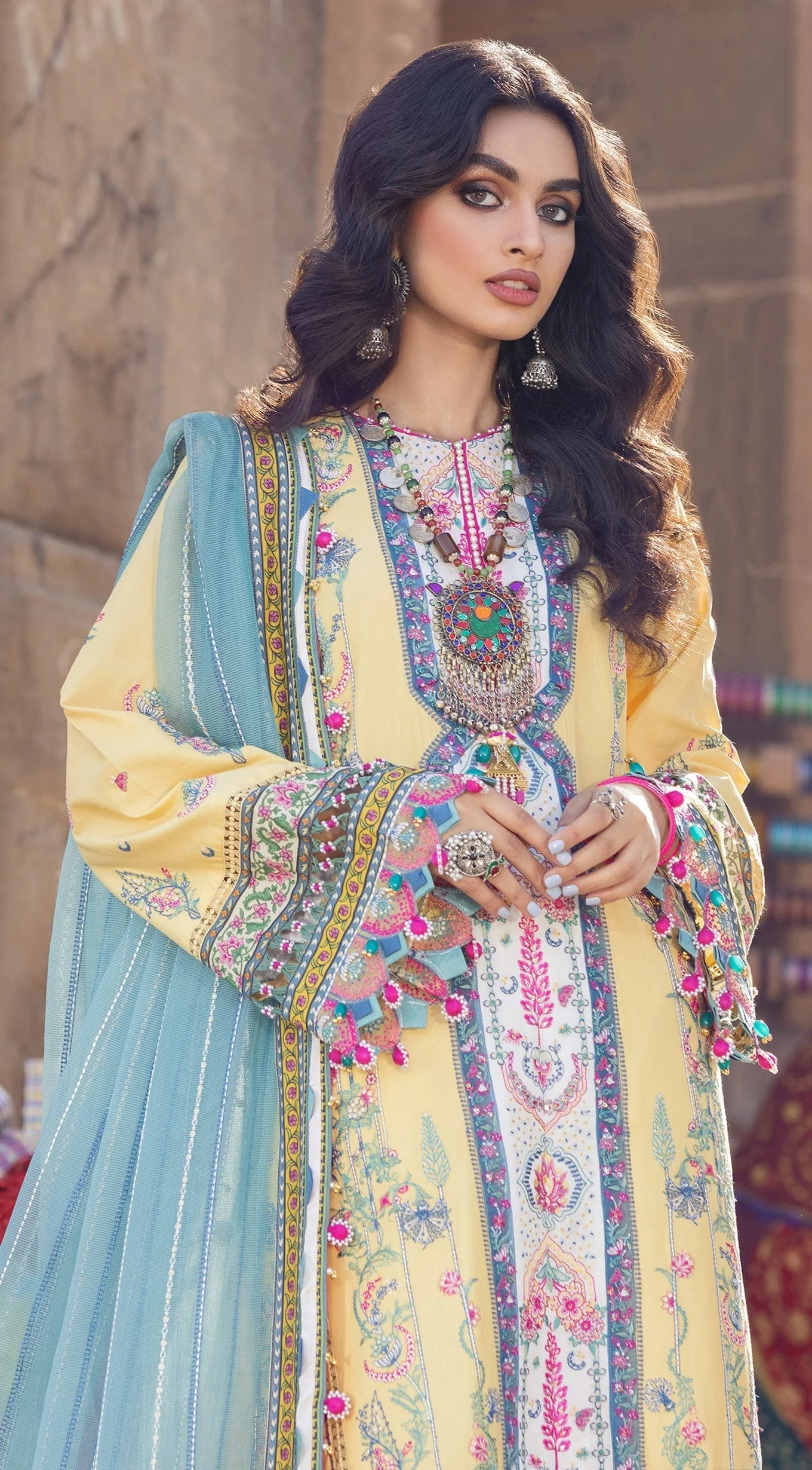 Anaya Virsa Viva Eid Lawn Collection 2022 – ZARMINAY - Image 4