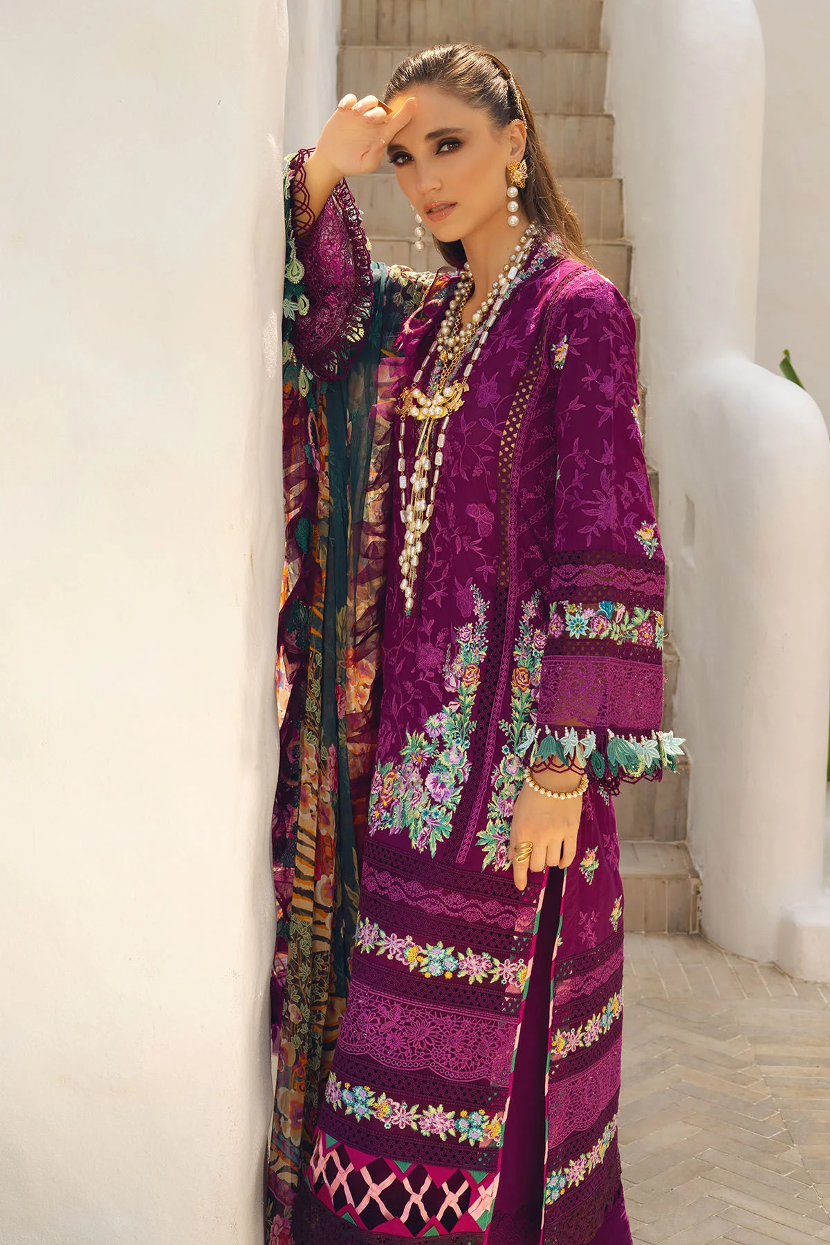Annus Abrar Neroli Luxury Lawn Collection 2024 – Zoila - Image 3