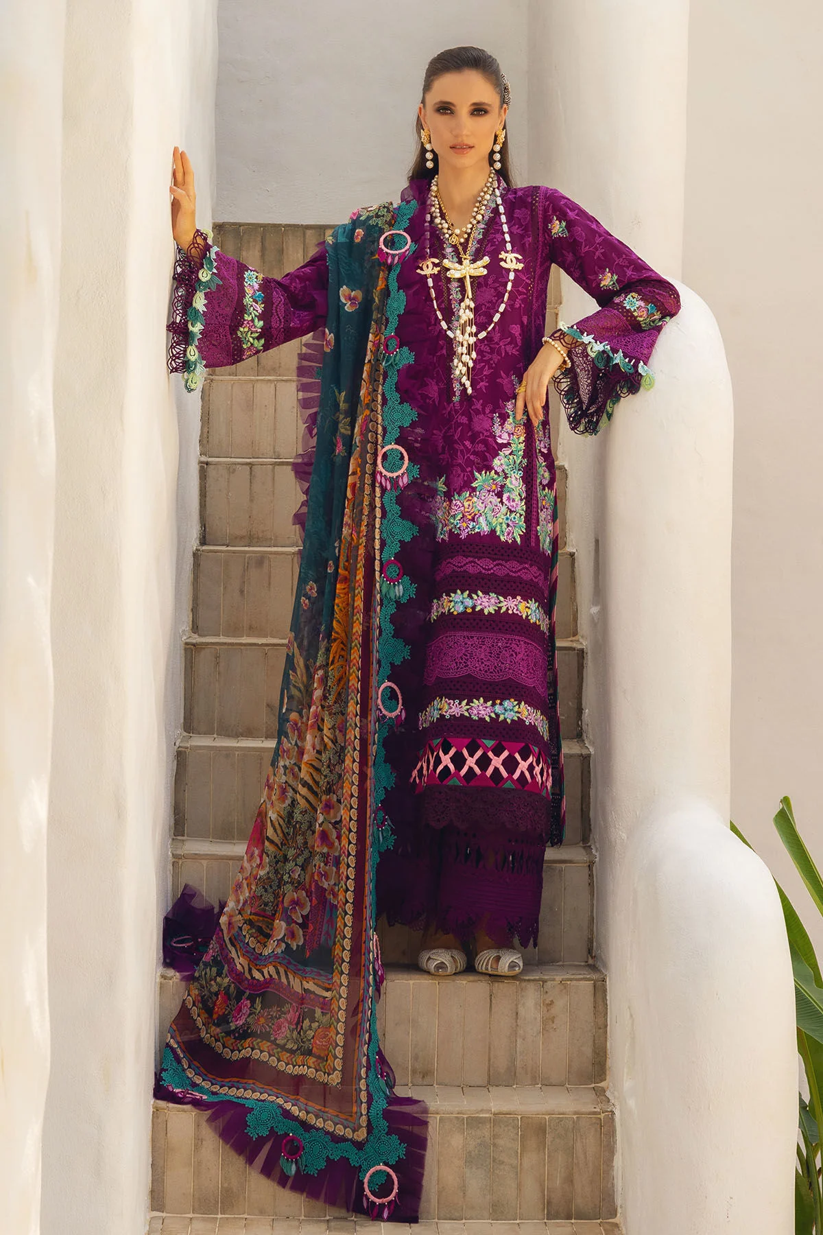 Annus Abrar Neroli Luxury Lawn Collection 2024 – Zoila - Image 4