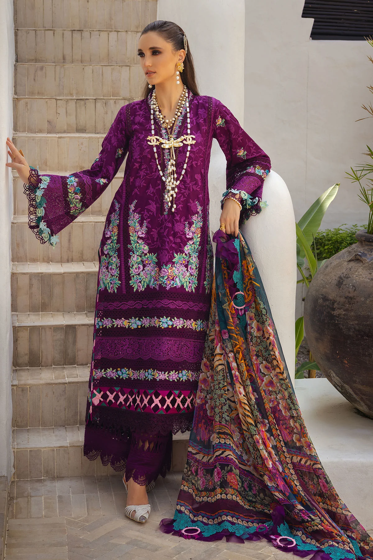 Annus Abrar Neroli Luxury Lawn Collection 2024 – Zoila - Image 5