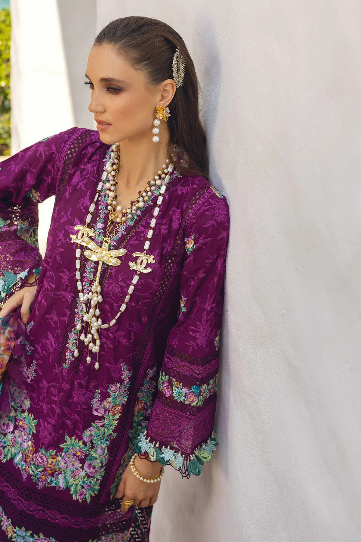 Annus Abrar Neroli Luxury Lawn Collection 2024 – Zoila - Image 7