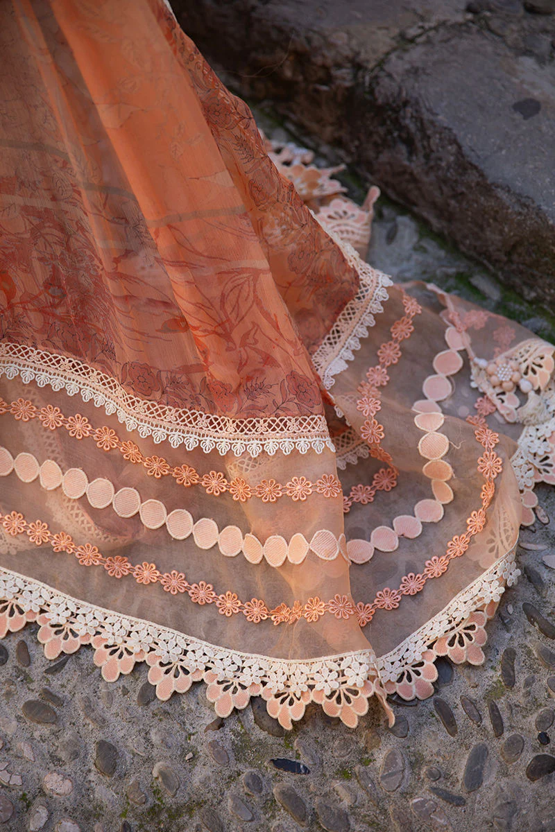 Ansab Jahangir Zoha Luxury Lawn – Alluring Apricot - Image 7