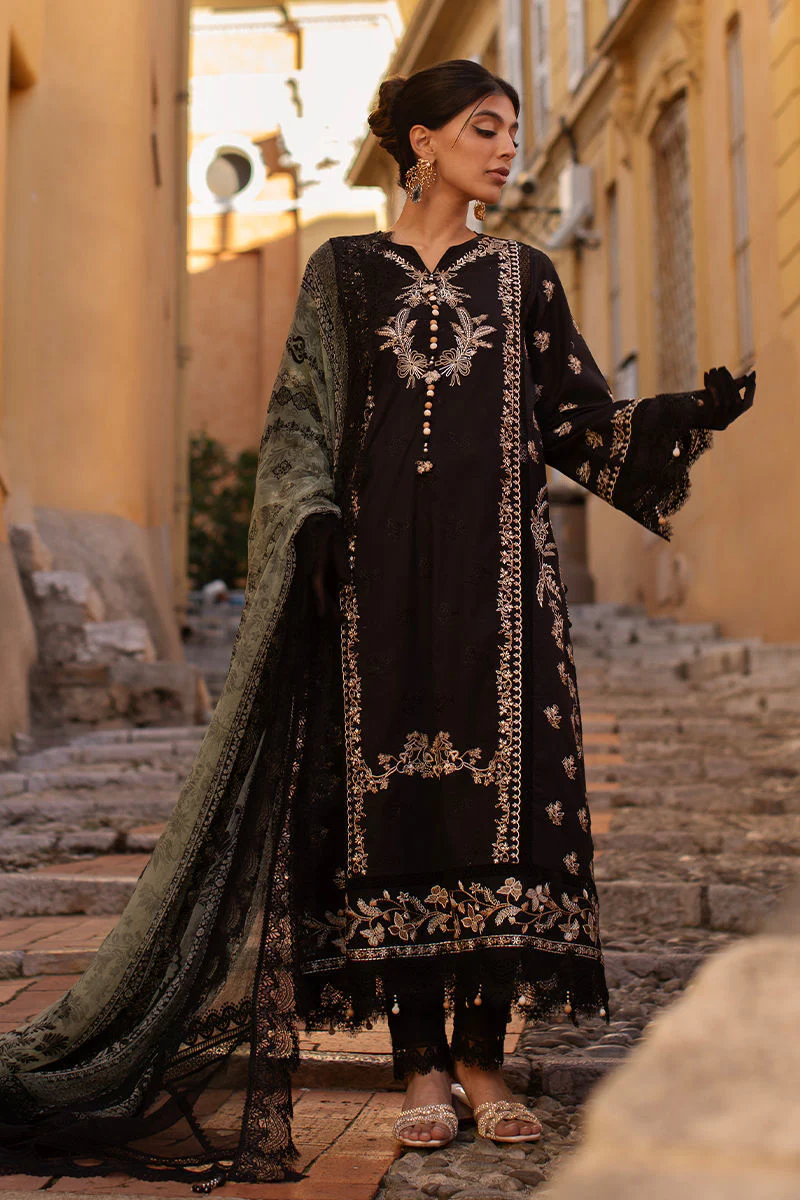 Ansab Jahangir Zoha Luxury Lawn – Black Lady