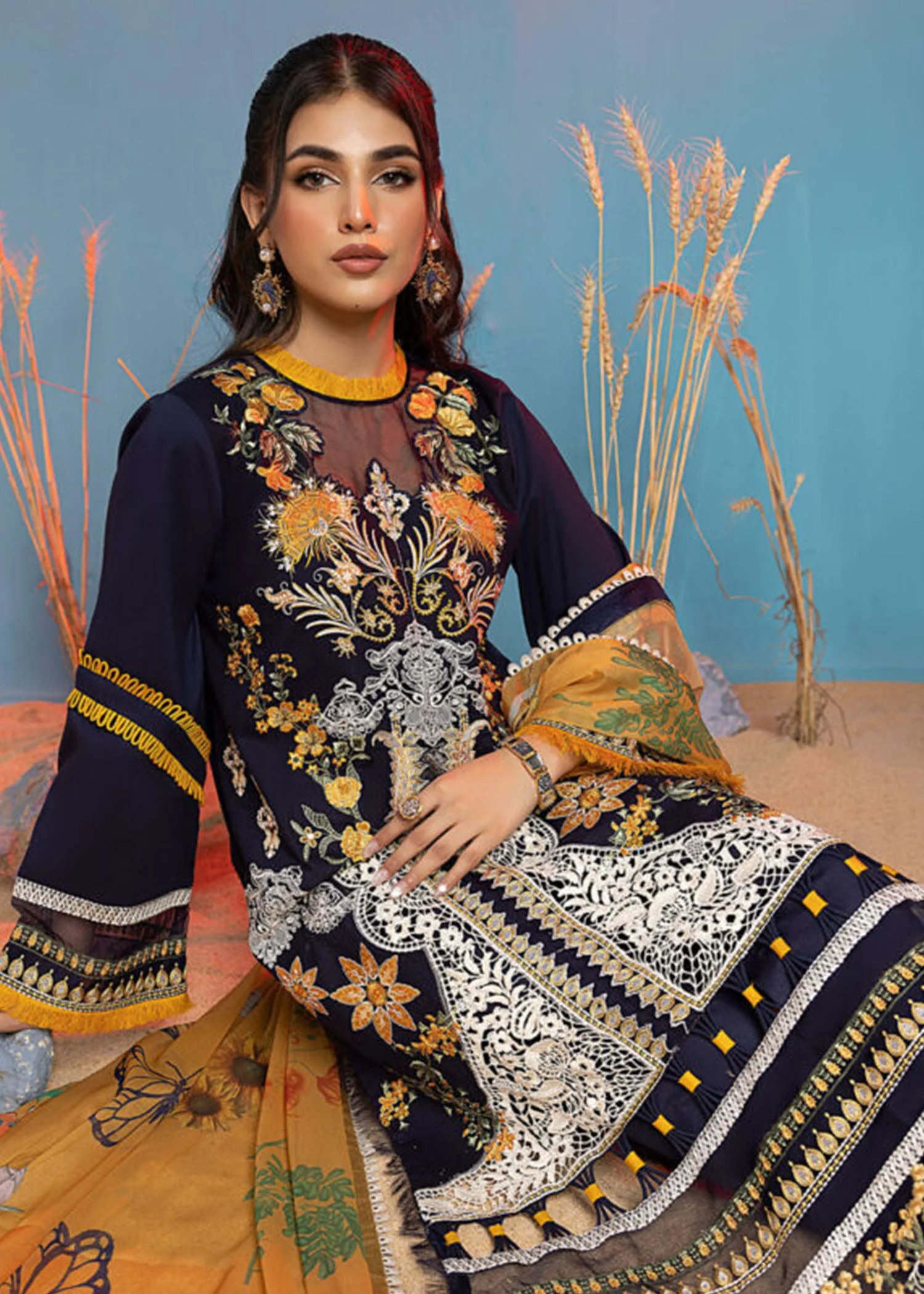 Asifa & Nabeel Aleyna Lawn Collection Vol-2 – CELESTE (ALV-11) - Image 10