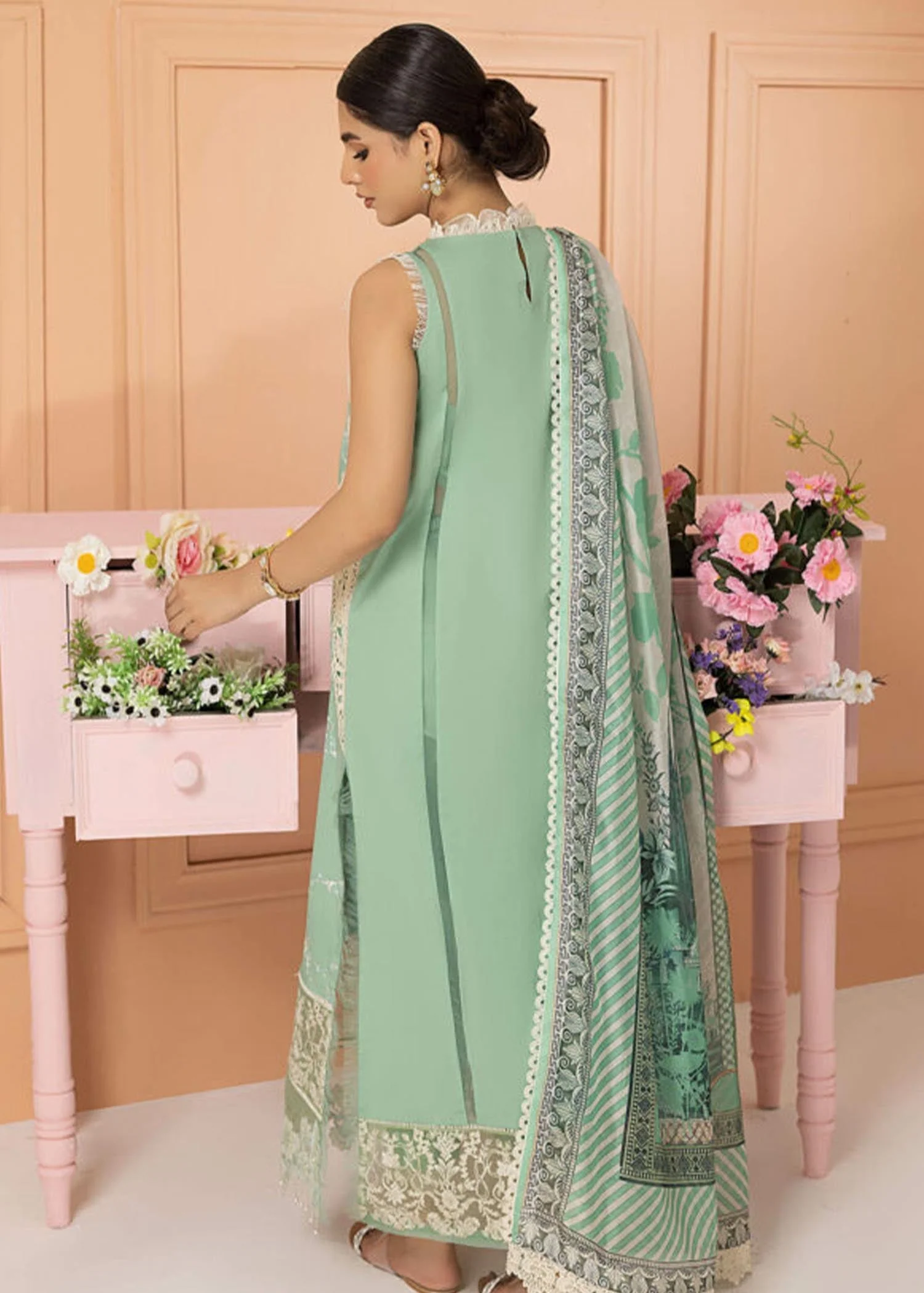 Asifa & Nabeel Aleyna Lawn Collection Vol-2 – SEAFOAM (ALV-14) - Image 2