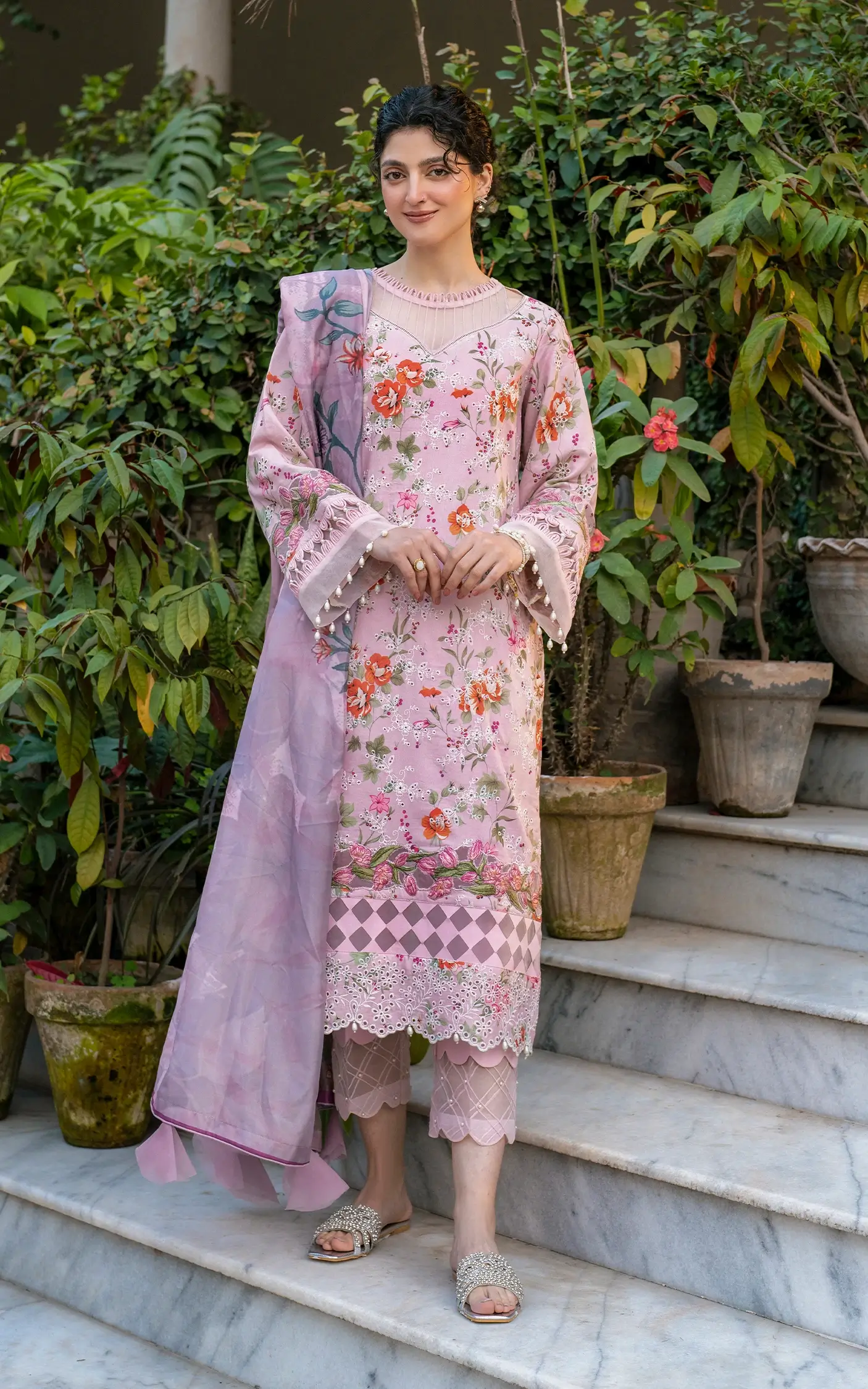 Asifa & Nabeel Gulkari Summer Lawn – Blossom Zephyr (GKL-09) - Image 5