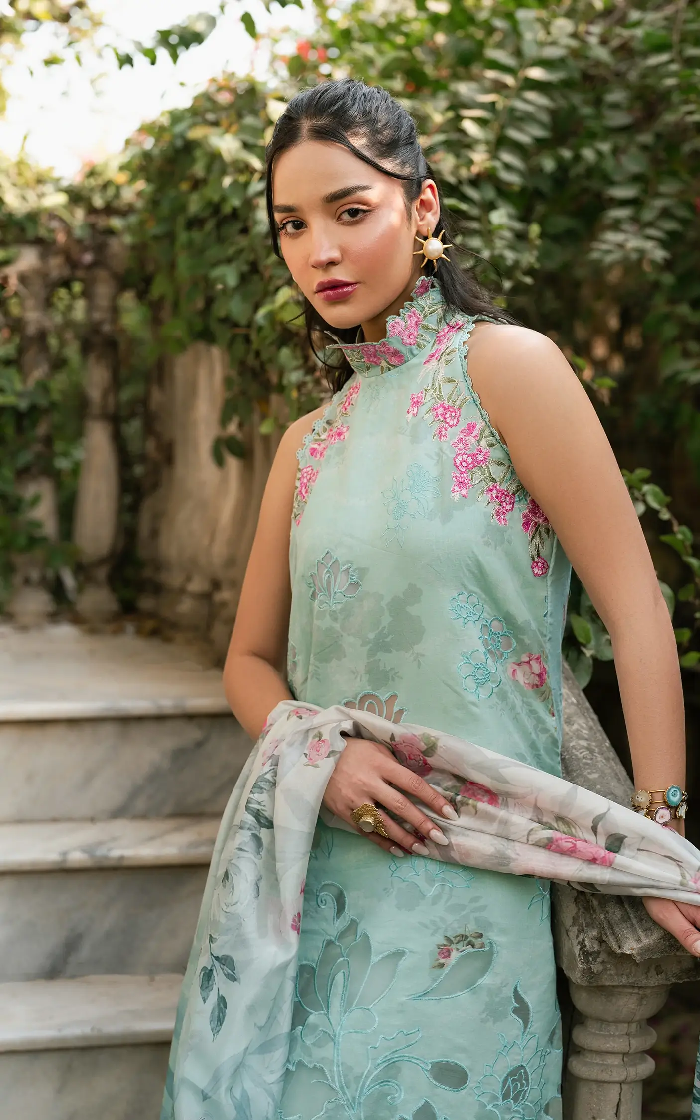 Asifa & Nabeel Gulkari Summer Lawn – Pastel Grove (GKL-07) - Image 4