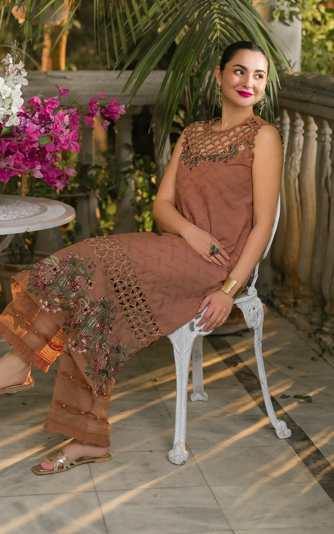 Asifa & Nabeel Gulkari Summer Lawn – Saffron Day (GKL-04) - Image 5