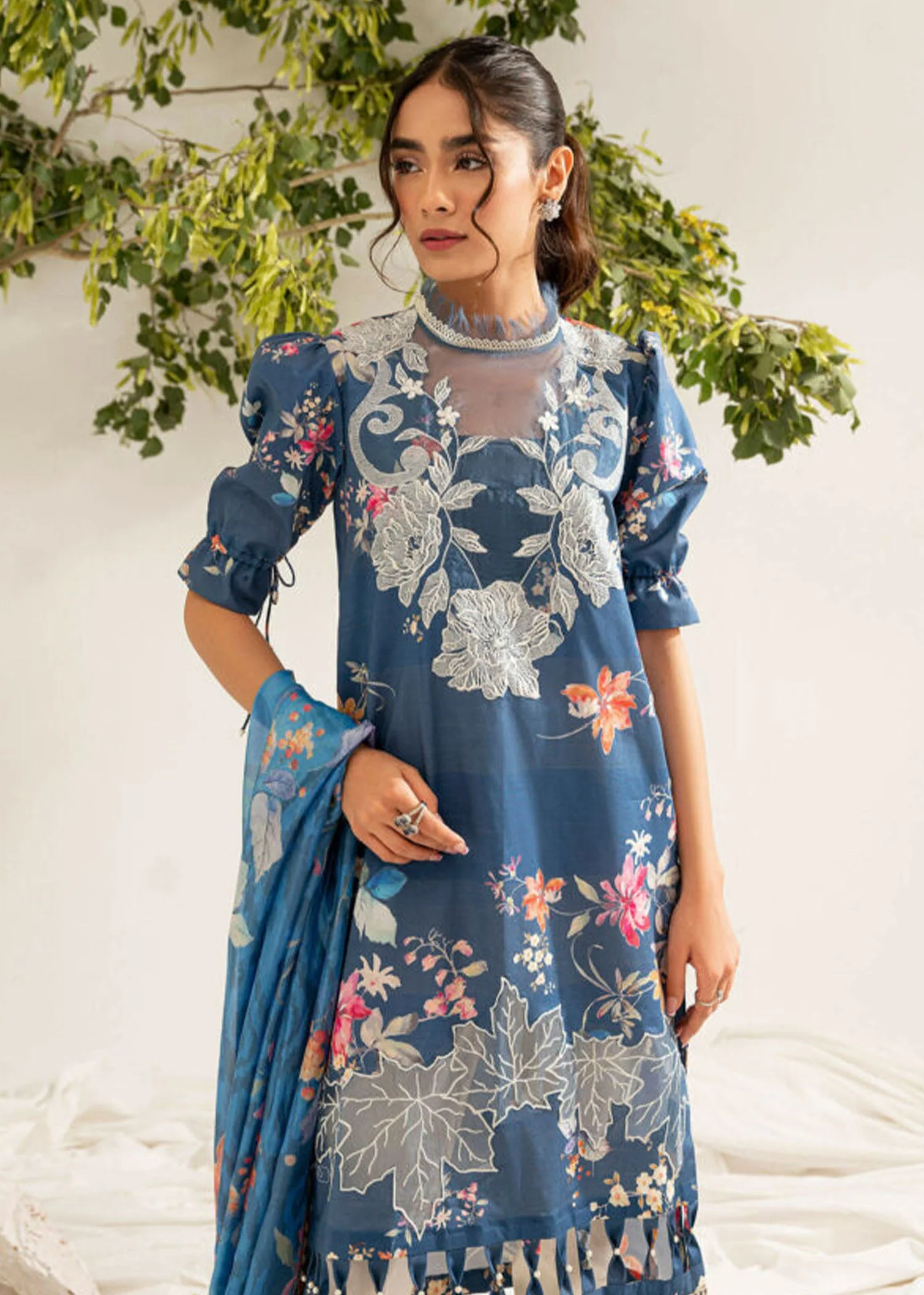 Asifa & Nabeel Leia Lawn Collection – ASTRID (LL-08) - Image 3