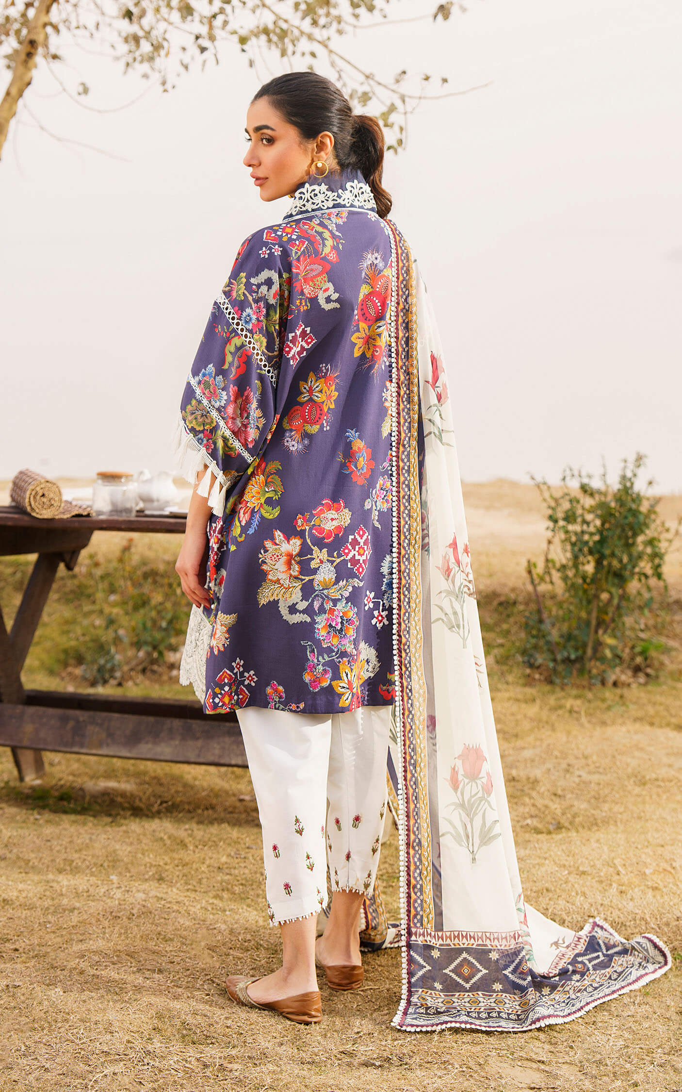 Asifa & Nabeel Meraki Lawn Collection – ALORA-U141M003 | Lawn - Image 4