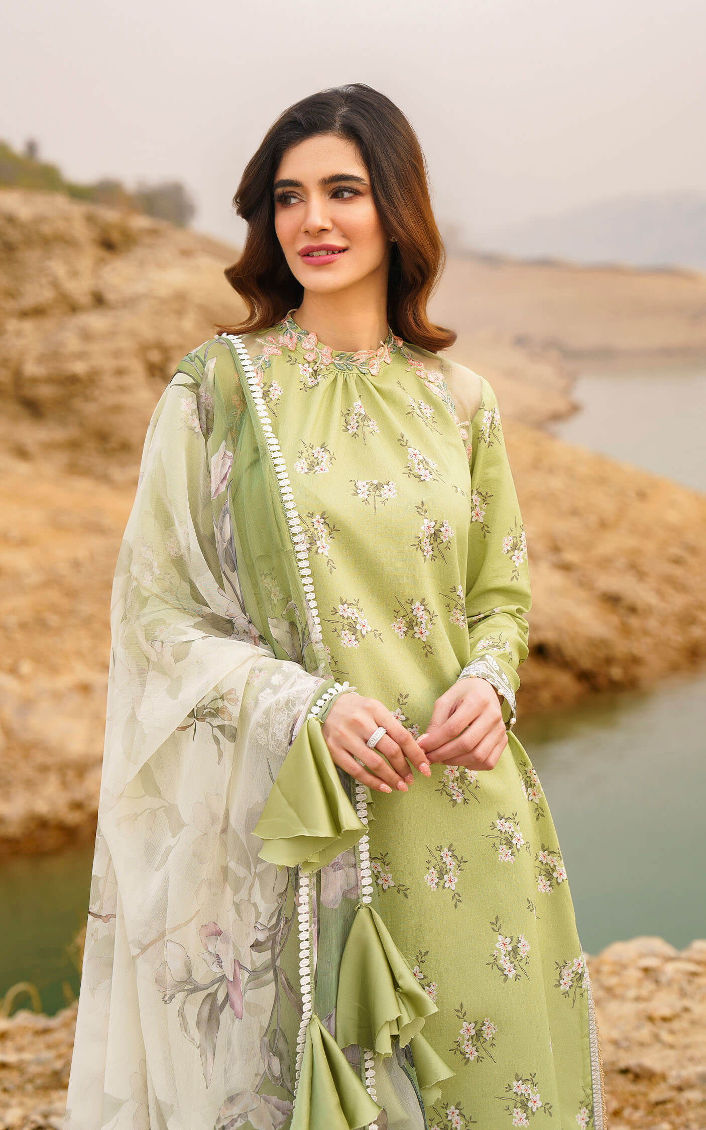 Asifa & Nabeel Meraki Lawn Collection – LARA-U141M010 | Lawn - Image 6