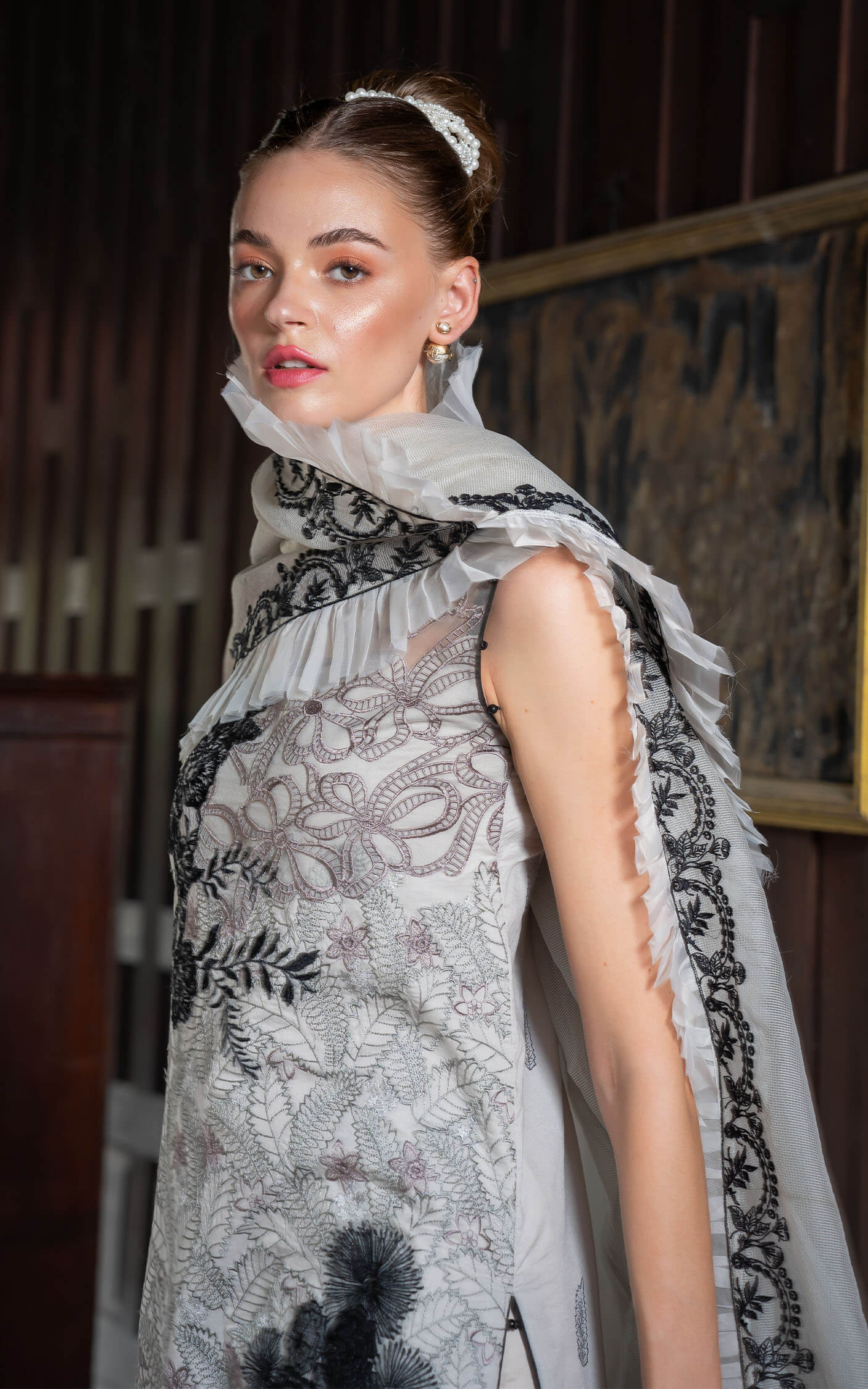 Asifa & Nabeel Rosemary & Ruffles Luxury Lawn – AURORA (RRL-02) - Image 6