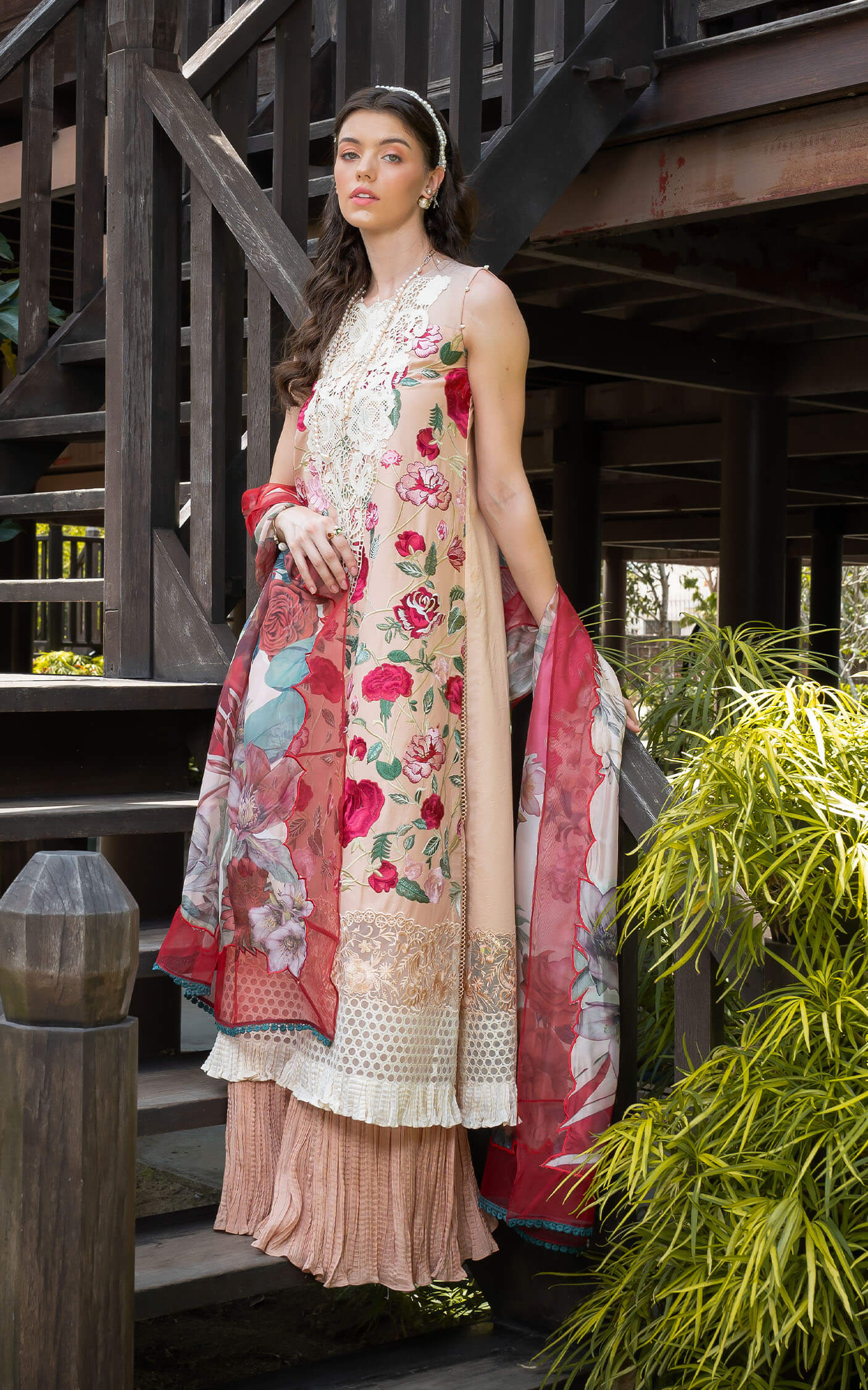 Asifa & Nabeel Rosemary & Ruffles Luxury Lawn – BOTANICA (RRL-10) - Image 8