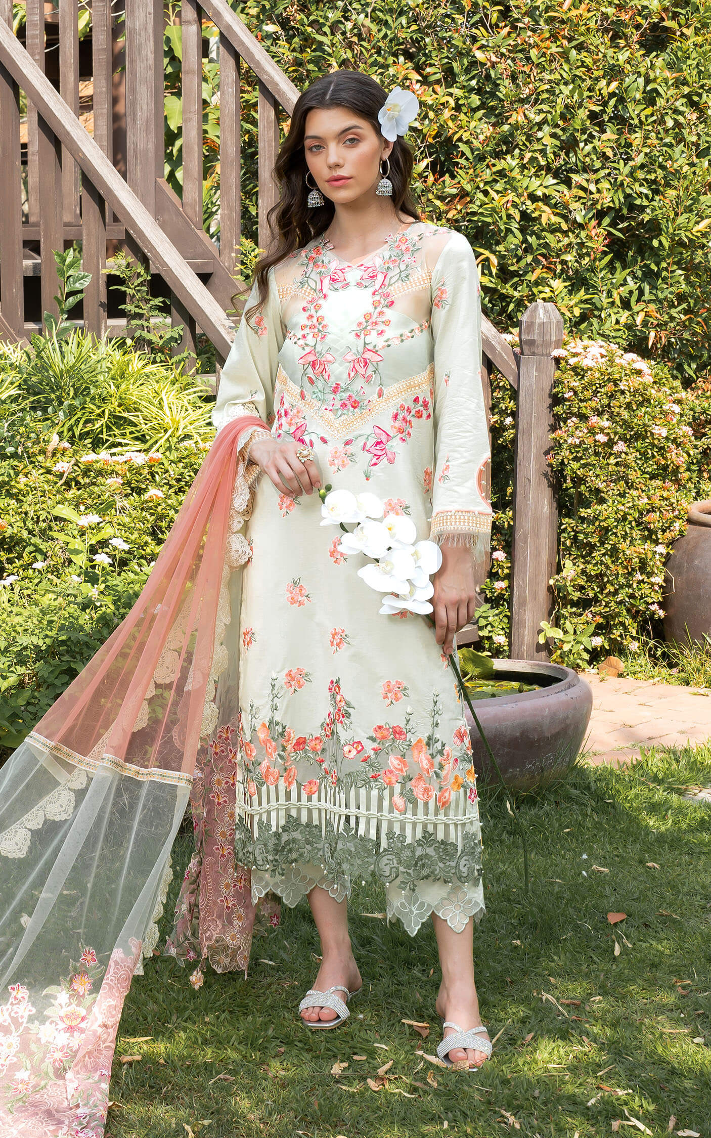 Asifa & Nabeel Rosemary & Ruffles Luxury Lawn – SERENE (RRL-07) - Image 3