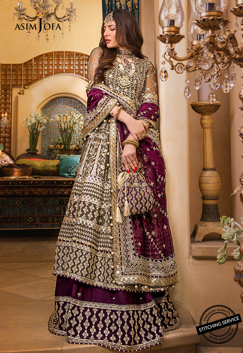 Asim Jofa Baad-E-Naubahar Luxury Wedding Formal Collection – AJBN-01 - Image 4