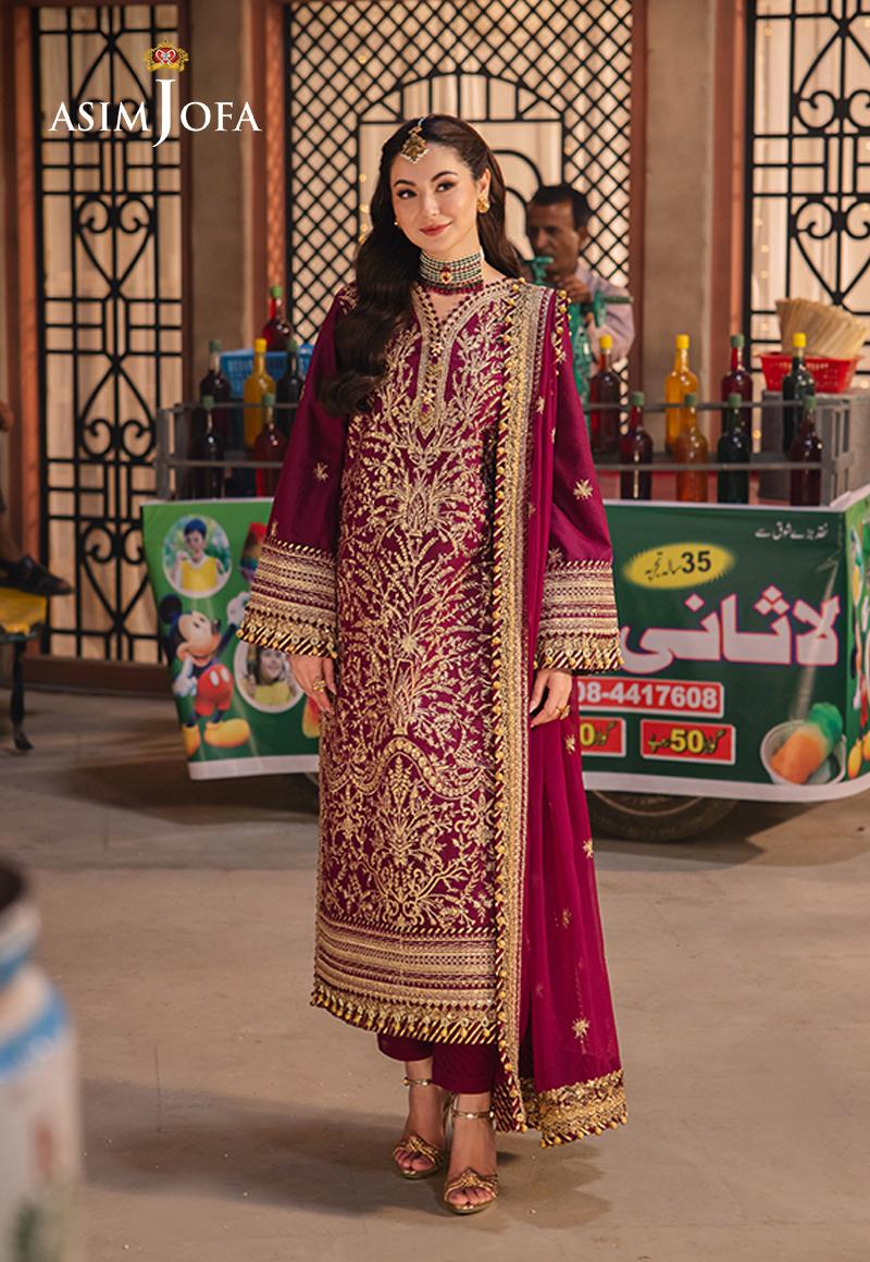 Asim Jofa Chamkeeli Festive Formals – AJKK-03 Embroidered Twisted Silk - Image 2