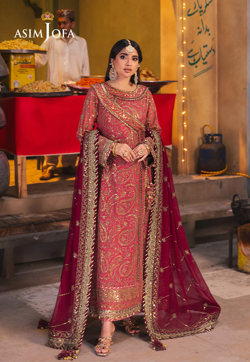 Asim Jofa Chamkeeli Festive Formals – AJKK-05 Embroidered Chiffon - Image 3
