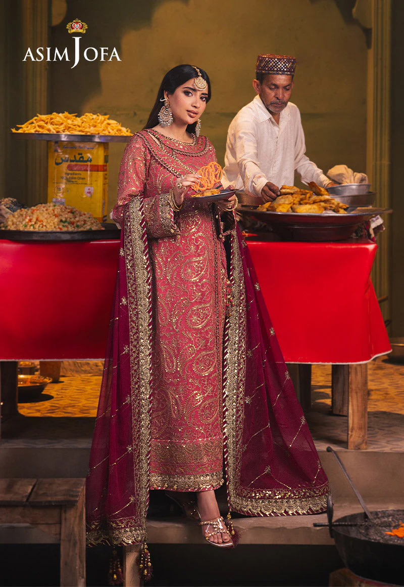 Asim Jofa Chamkeeli Festive Formals – AJKK-05 Embroidered Chiffon - Image 6
