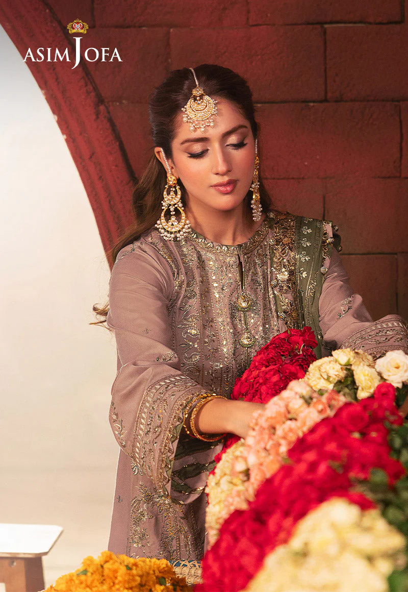 Asim Jofa Chamkeeli Festive Formals – AJKK-08 Embroidered Twisted Silk - Image 5
