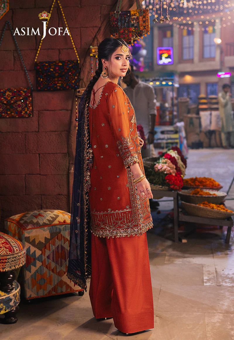 Asim Jofa Chamkeeli Festive Formals – AJKK-10 Embroidered Chiffon - Image 10