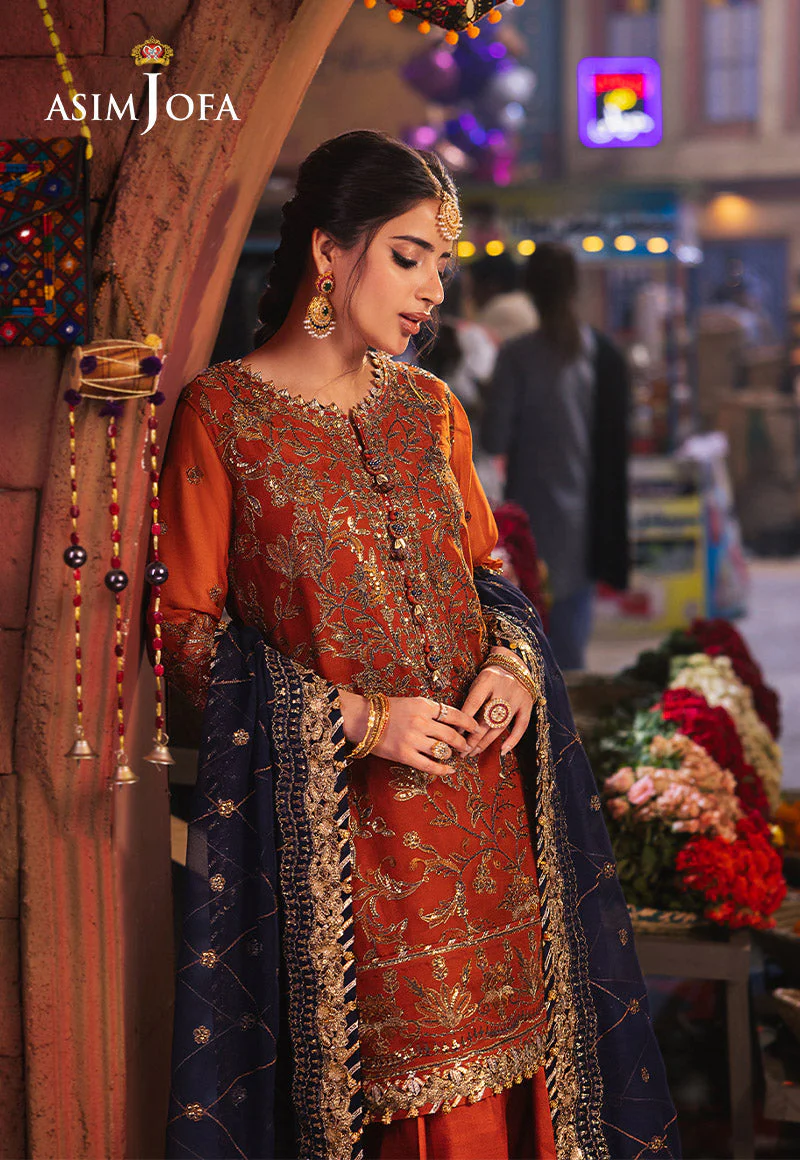 Asim Jofa Chamkeeli Festive Formals – AJKK-10 Embroidered Chiffon - Image 5