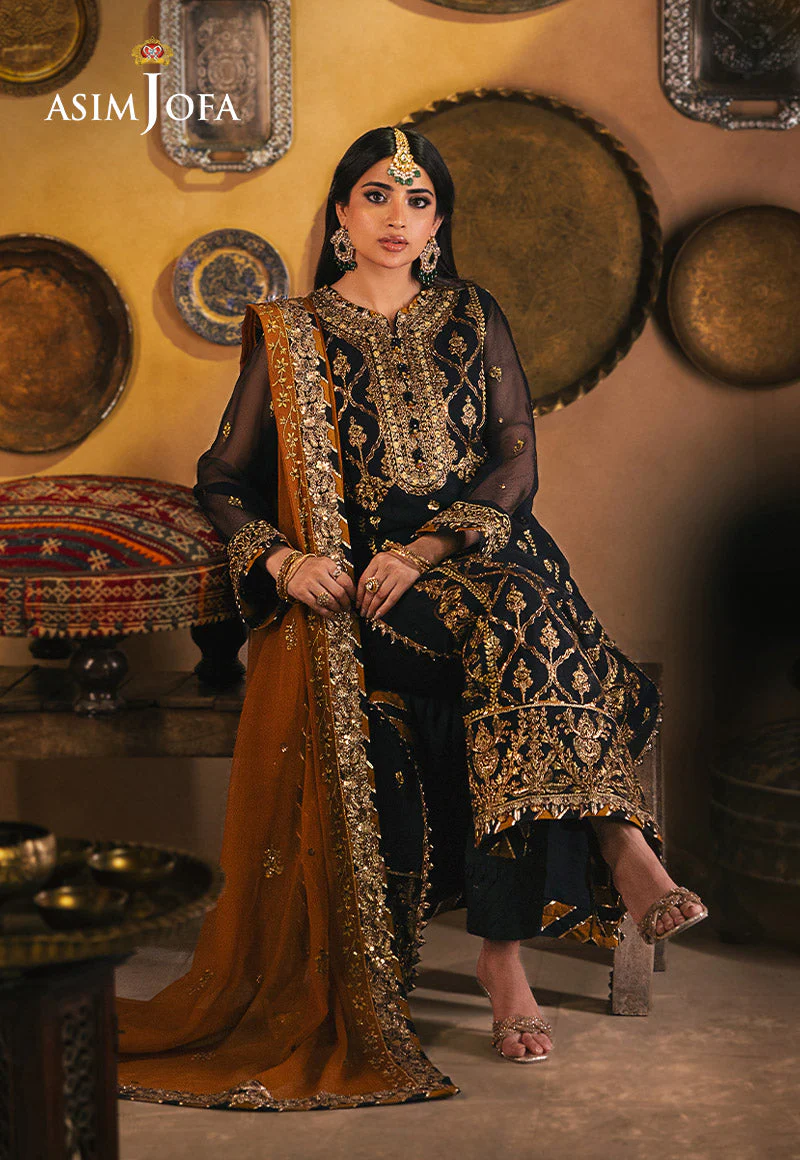 Asim Jofa Chamkeeli Festive Formals – AJKK-15 Embroidered Chiffon - Image 5