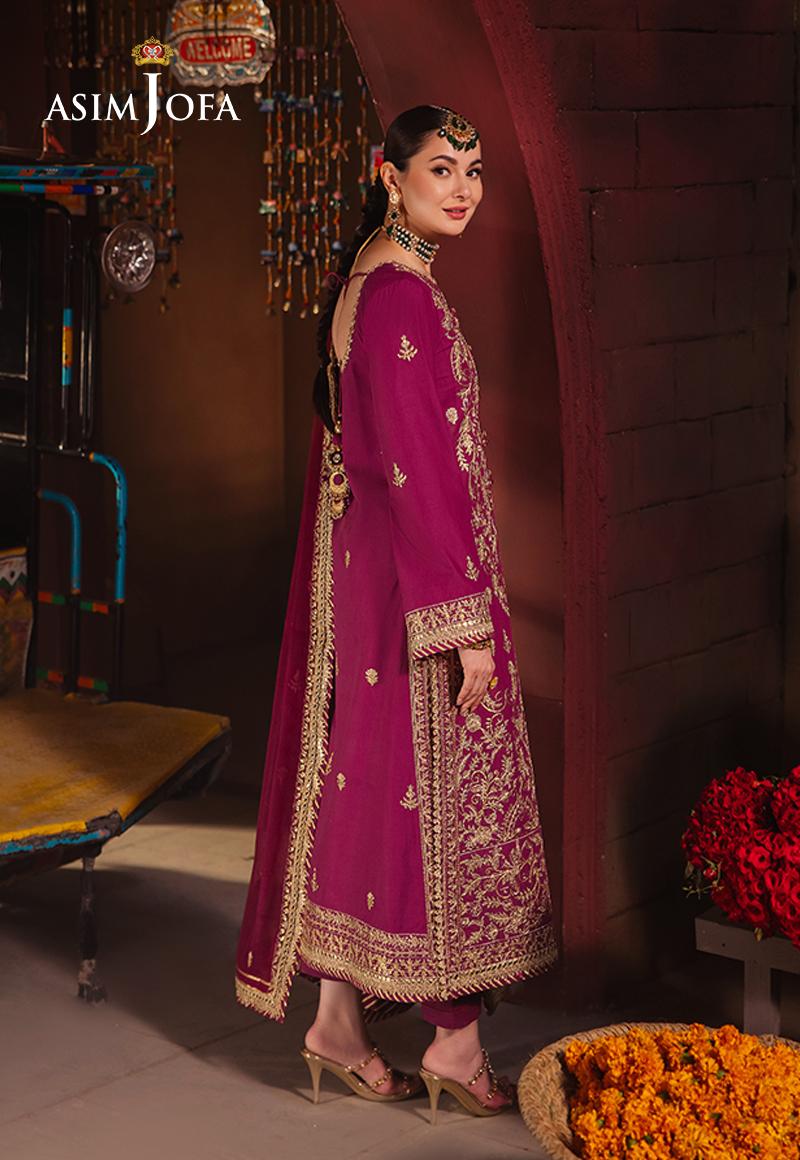 Asim Jofa Chamkeeli Festive Formals – AJKK-21 Embroidered Twisted Silk - Image 10