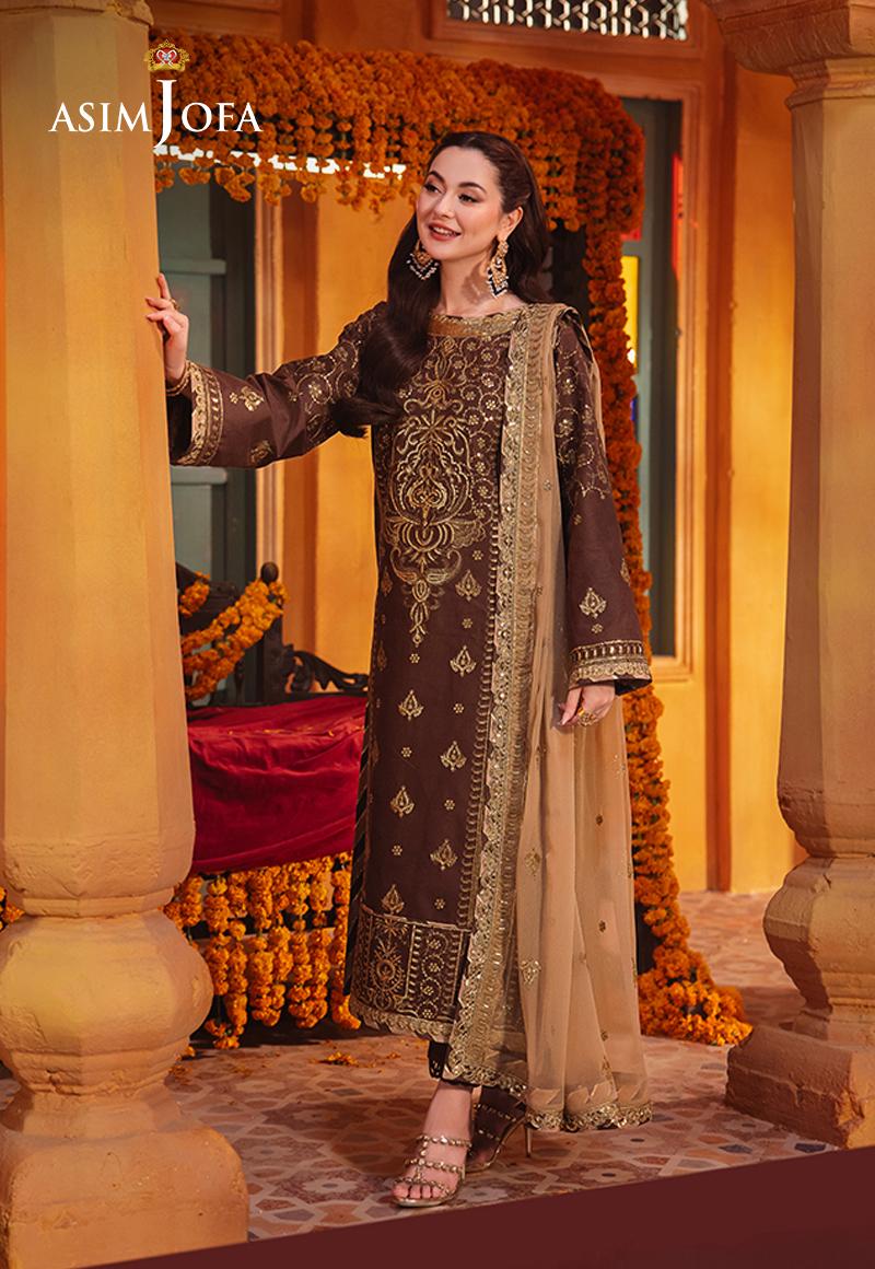 Asim Jofa Chamkeeli Festive Formals – AJKK-26 Embroidered Twisted Silk - Image 4