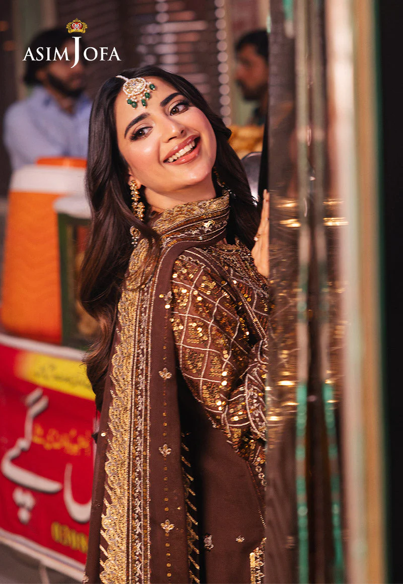 Asim Jofa Chamkeeli Festive Formals – AJKK-30 Embroidered Chiffon - Image 4
