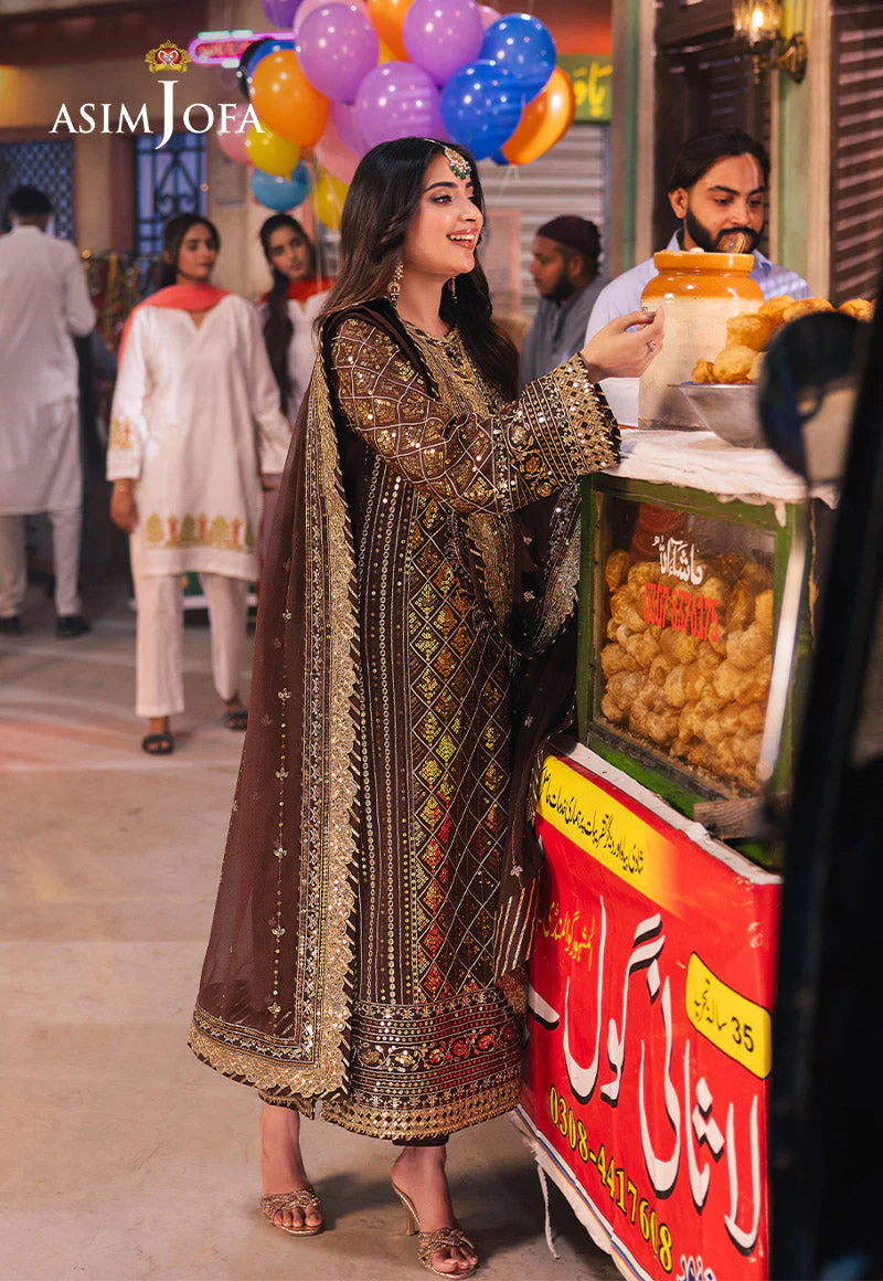 Asim Jofa Chamkeeli Festive Formals – AJKK-30 Embroidered Chiffon - Image 9