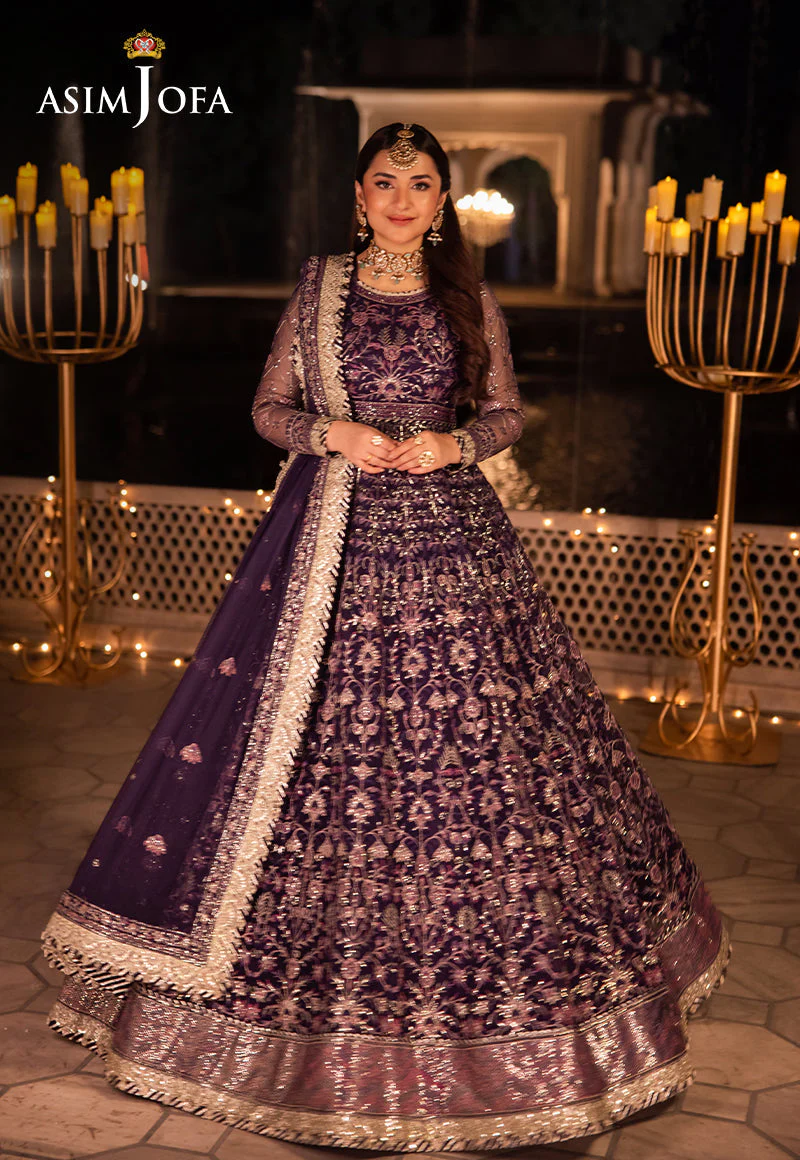 Asim Jofa Chandni Raatein Formals – AJCR-03 Embroidered Net - Image 4