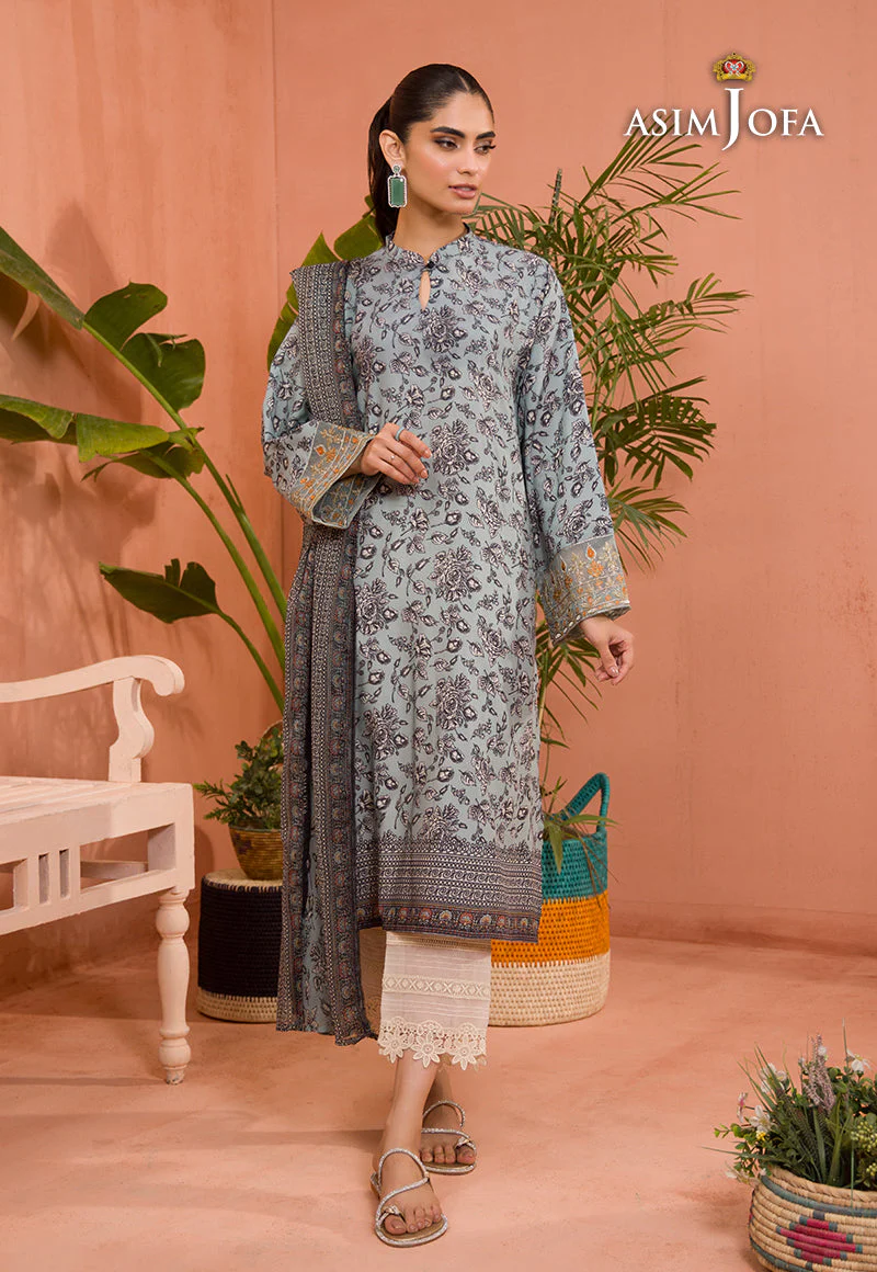 Asim Jofa Gul Rung Stitched/Pret Collection – AJGR-08 - Image 3