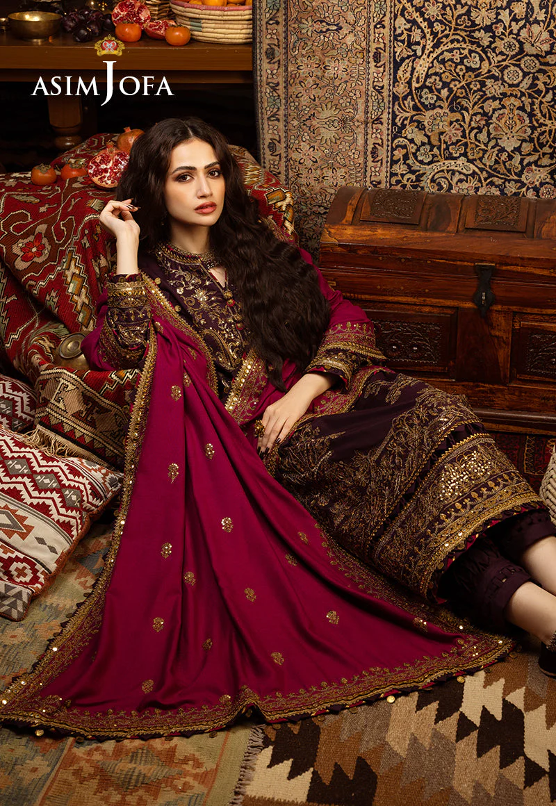 Asim Jofa Kashmiri Taanka Winter Collection – AJKT-05 - Image 9