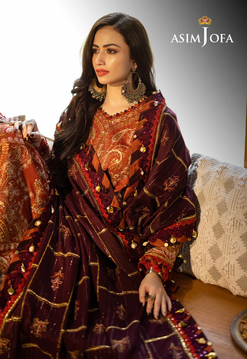 Asim Jofa Kashmiri Taanka Winter Collection – AJKT-09 - Image 10