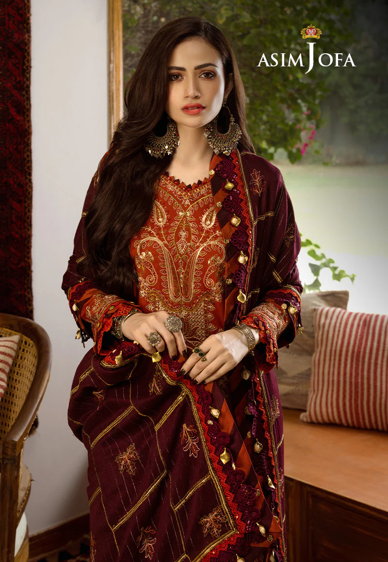 Asim Jofa Kashmiri Taanka Winter Collection – AJKT-09 - Image 5
