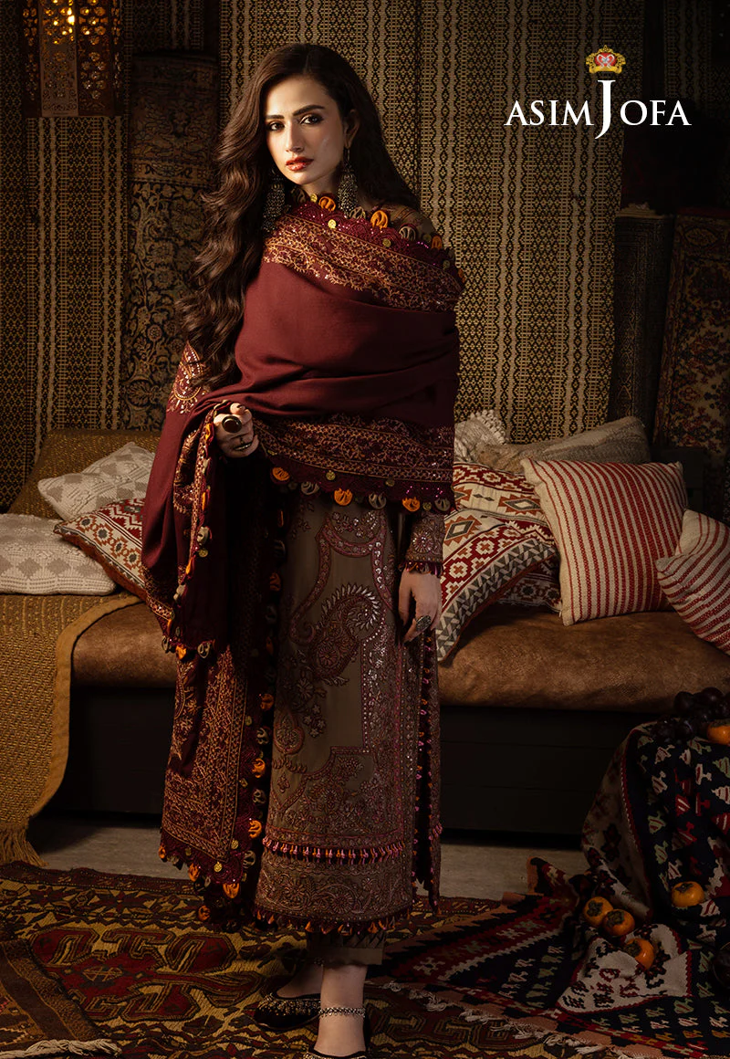 Asim Jofa Kashmiri Taanka Winter Collection – AJKT-11 - Image 12